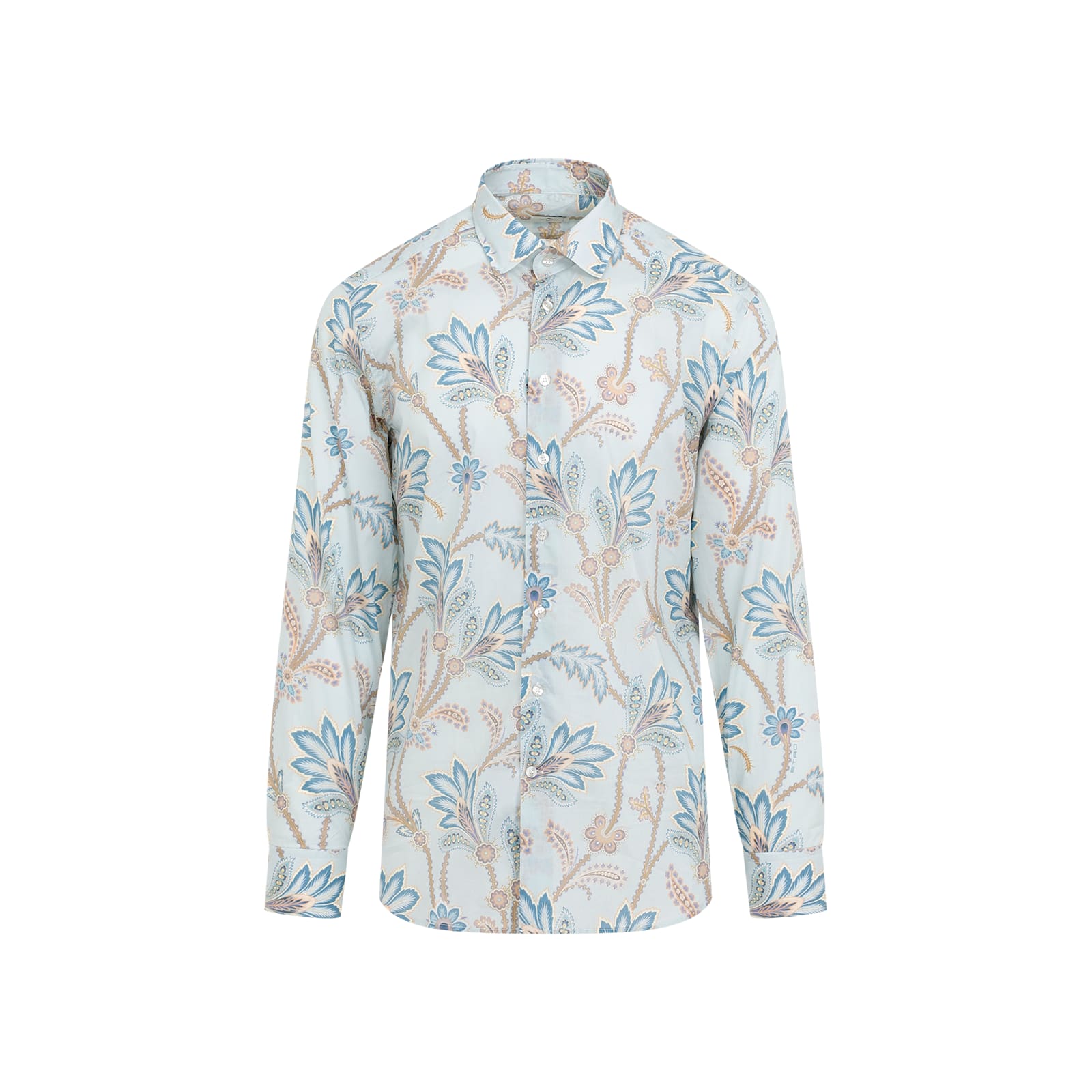 Shop Etro Roma Shirt In F.do Azzurro