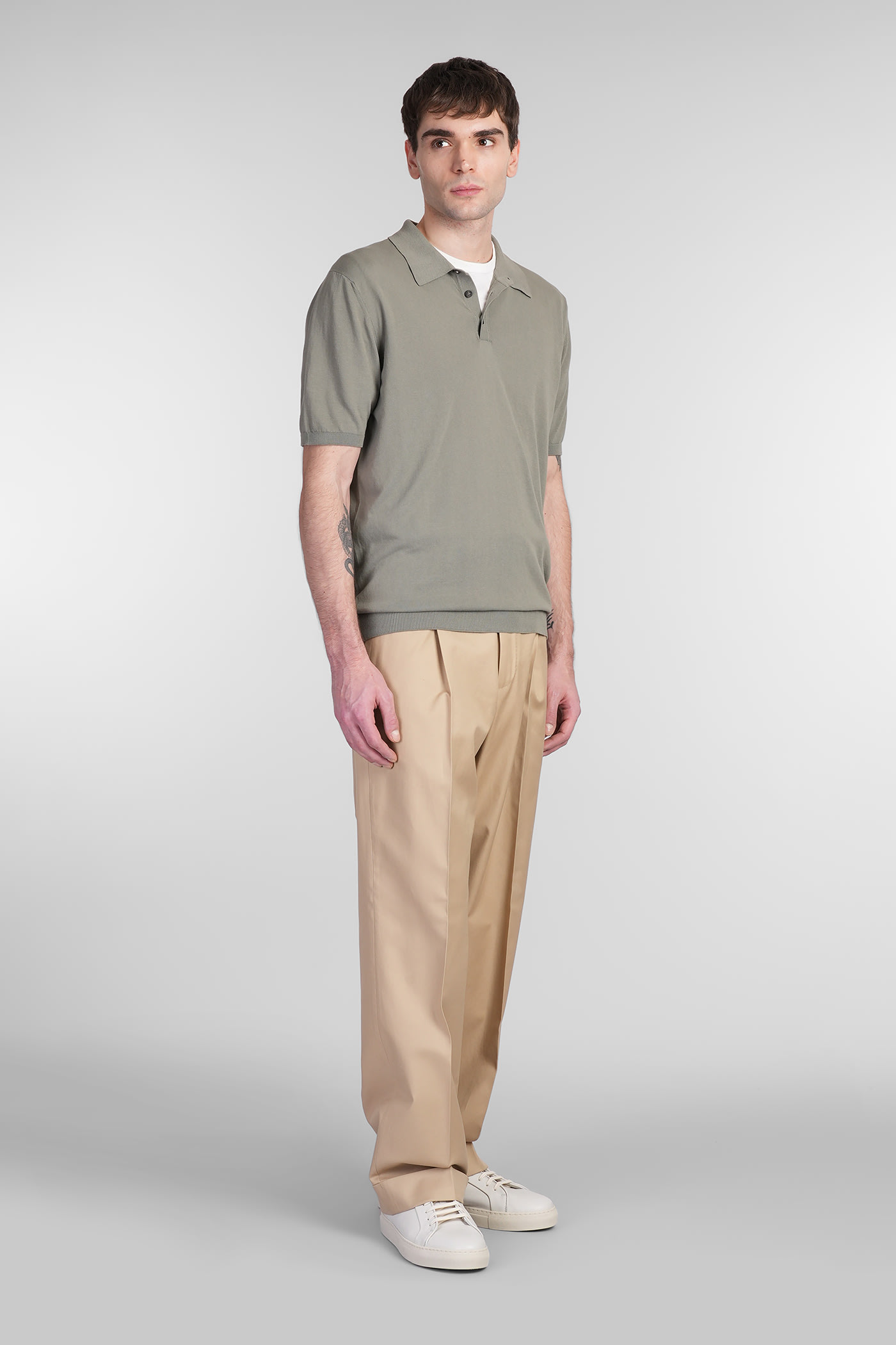 Pt Torino Bp75 Pants In Beige Cotton In Beige