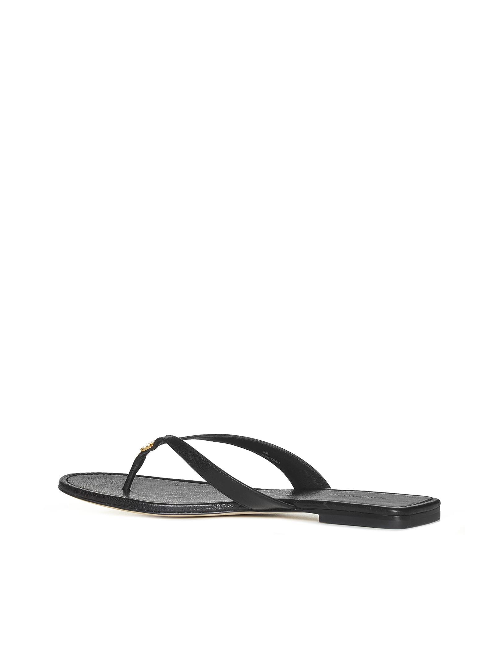 Tory Burch Black Slip On Flip Flops In Perfect Black