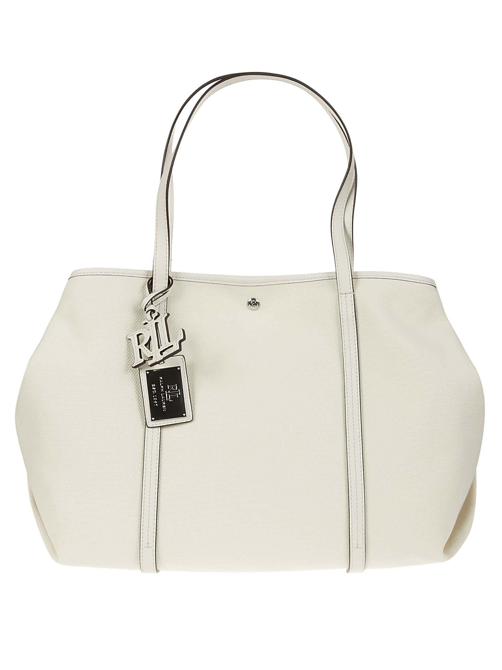 Shop Ralph Lauren Emerie Tote Tote Extra Large In Natural Soft White/soft White