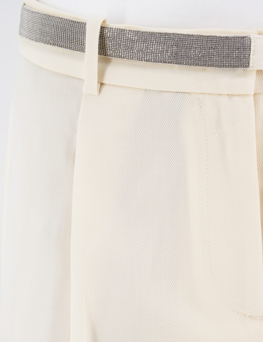 Fabiana Filippi Virgin Wool Trousers In Rafia