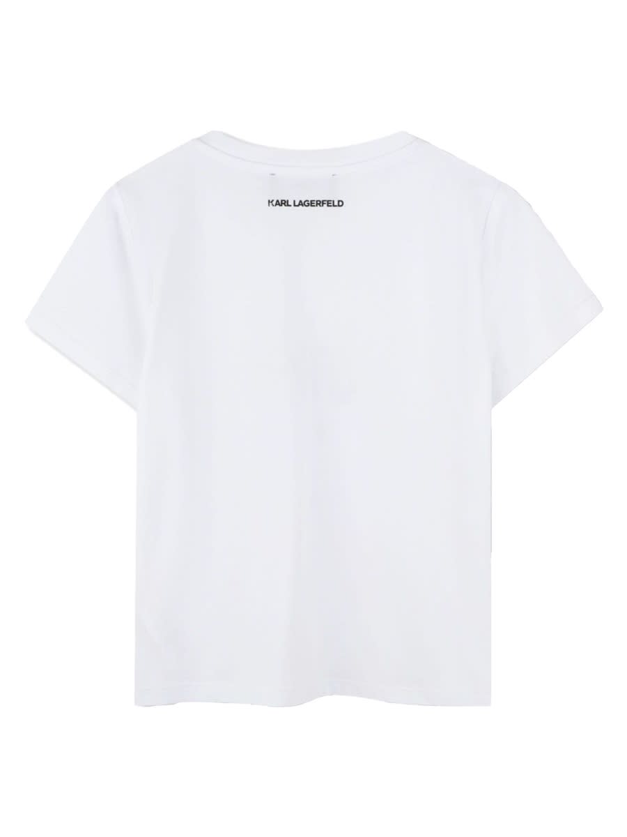 Karl Lagerfeld Choupette-print Crew-neck T-shirt In White