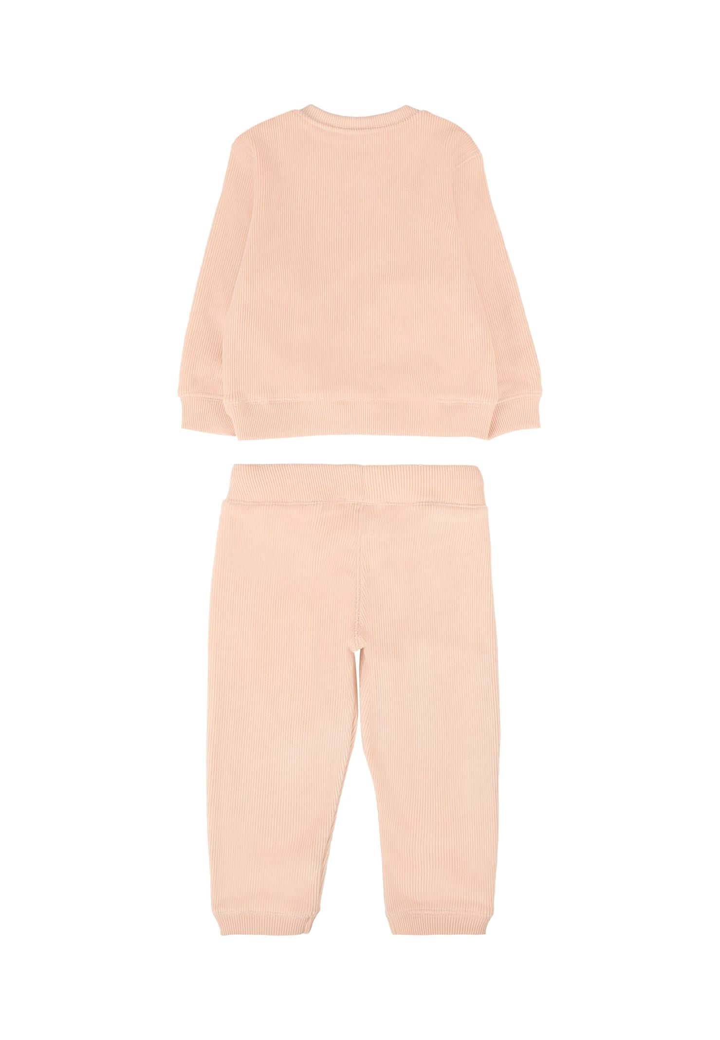 Calvin Klein Pink Suit For Baby Girl With Logo In Pink