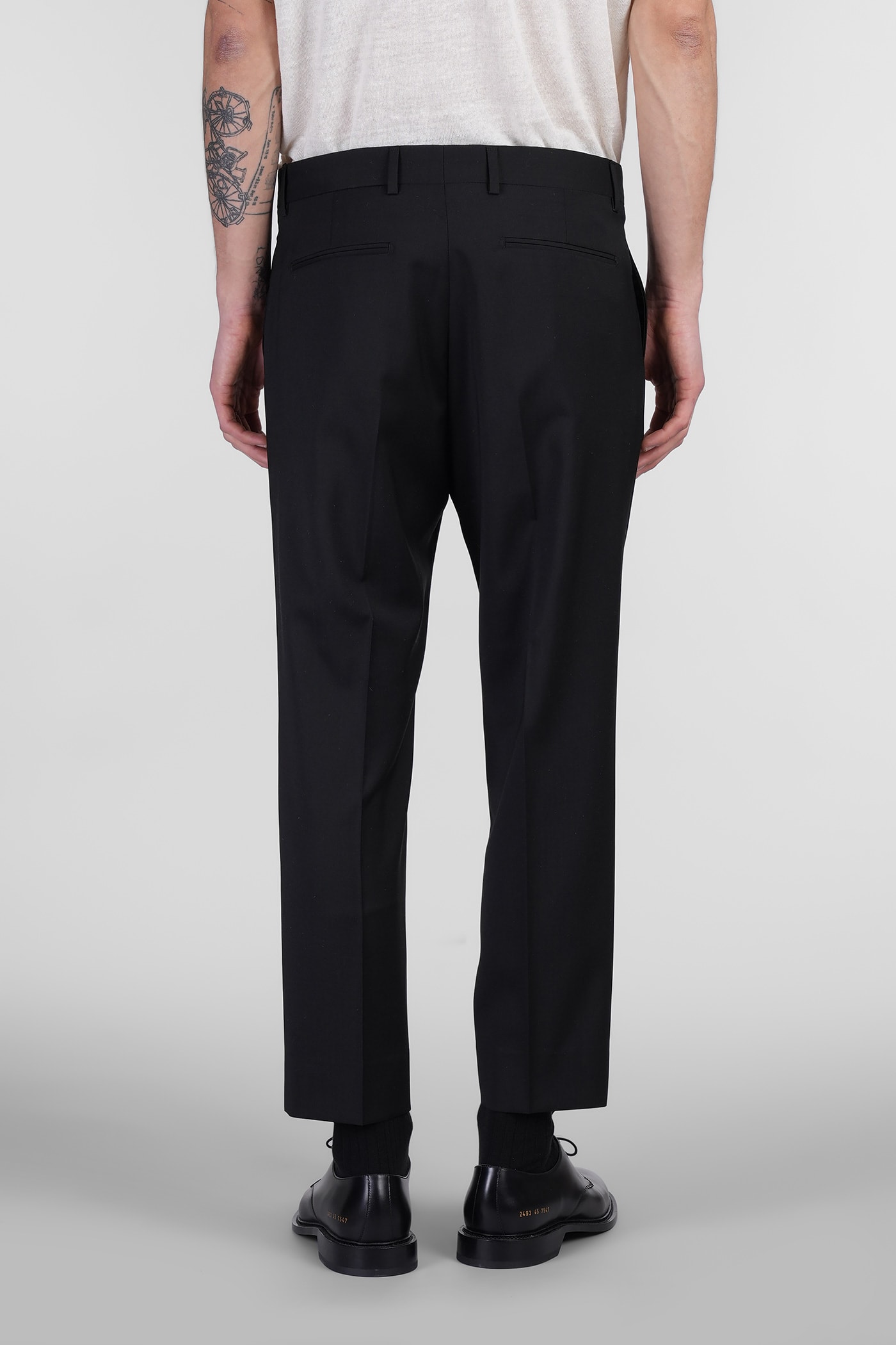 Costumein Valerio Pants In Black Wool In Black
