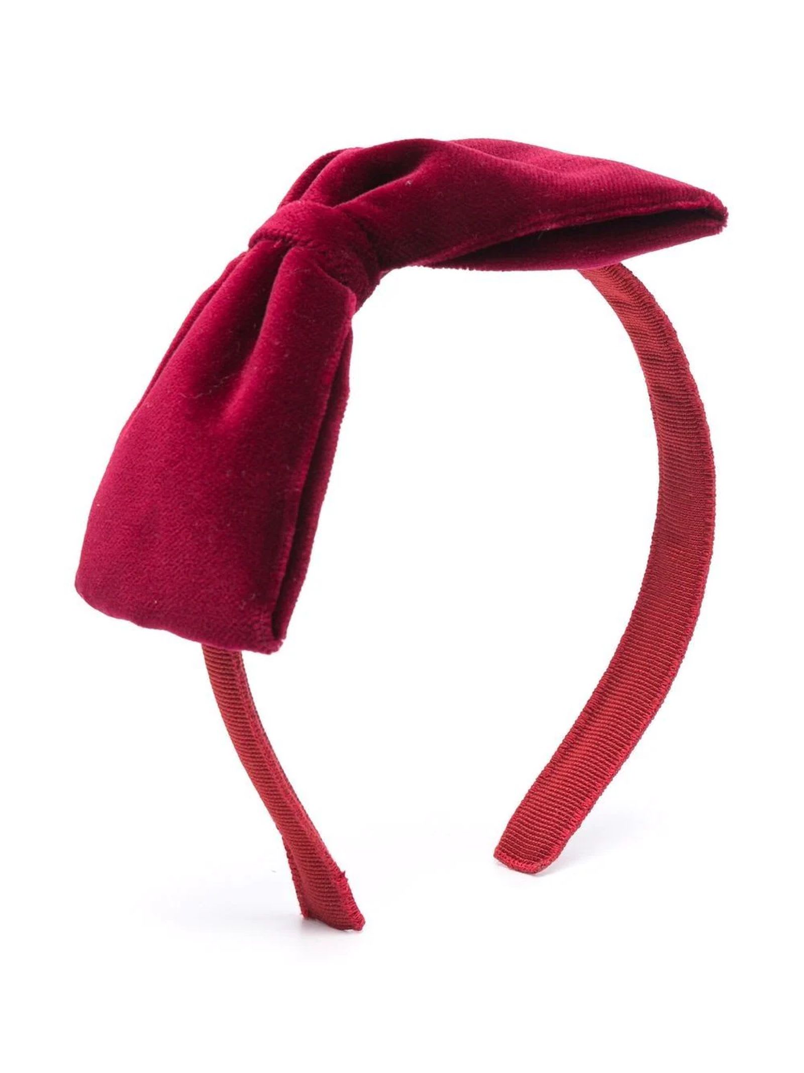La stupenderia Dark Red Cotton Headband