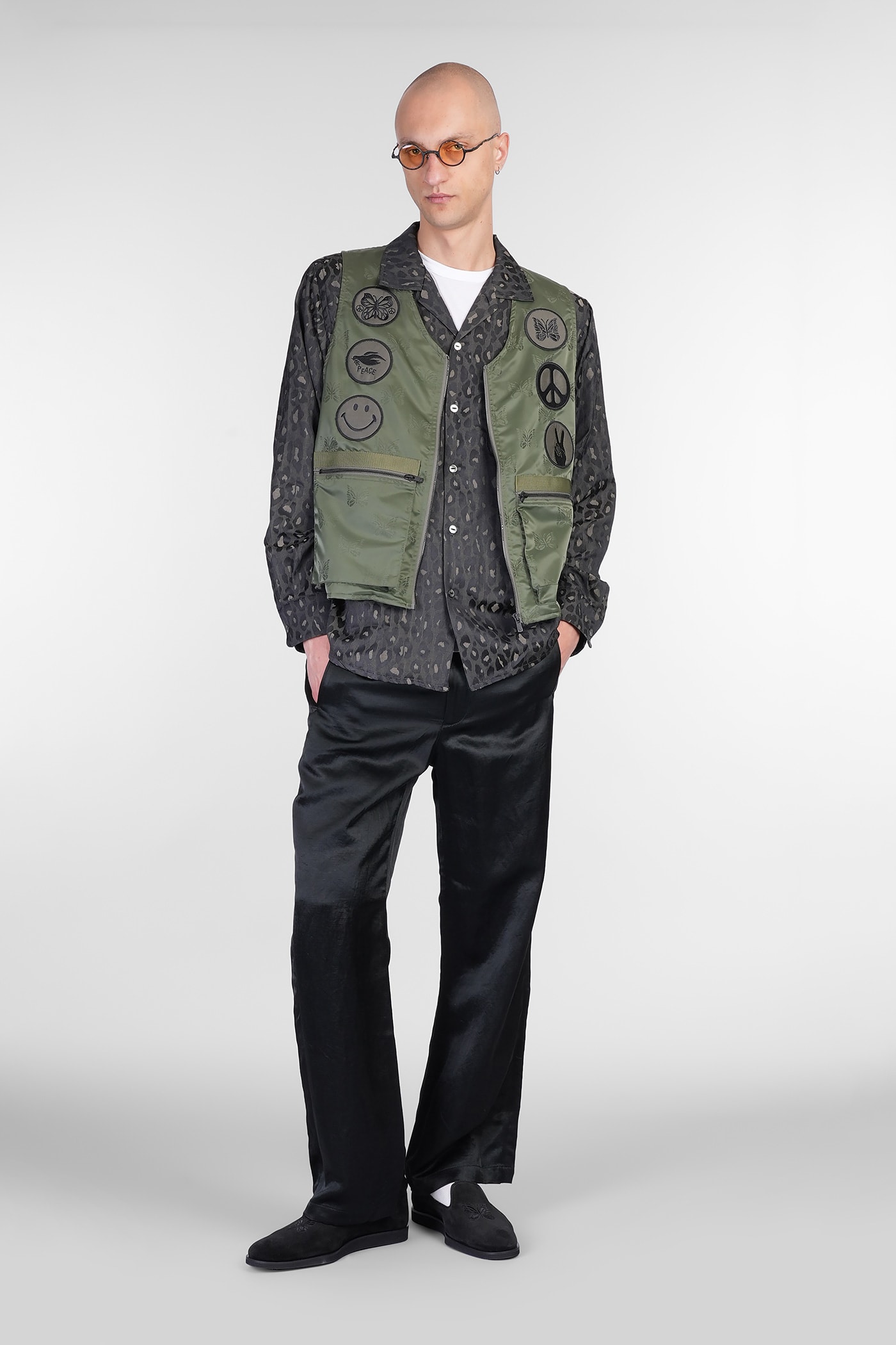 Shop Needles Vest In Green Nylon