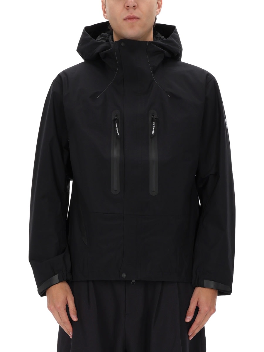 And Wander Rain Jacket In Black