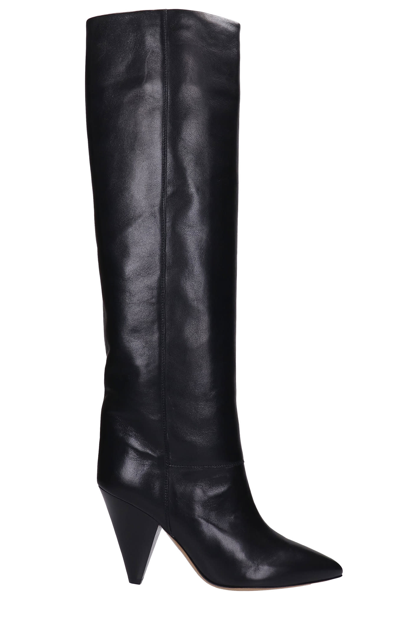 Isabel Marant Lybill High Heels Boots In Black Leather