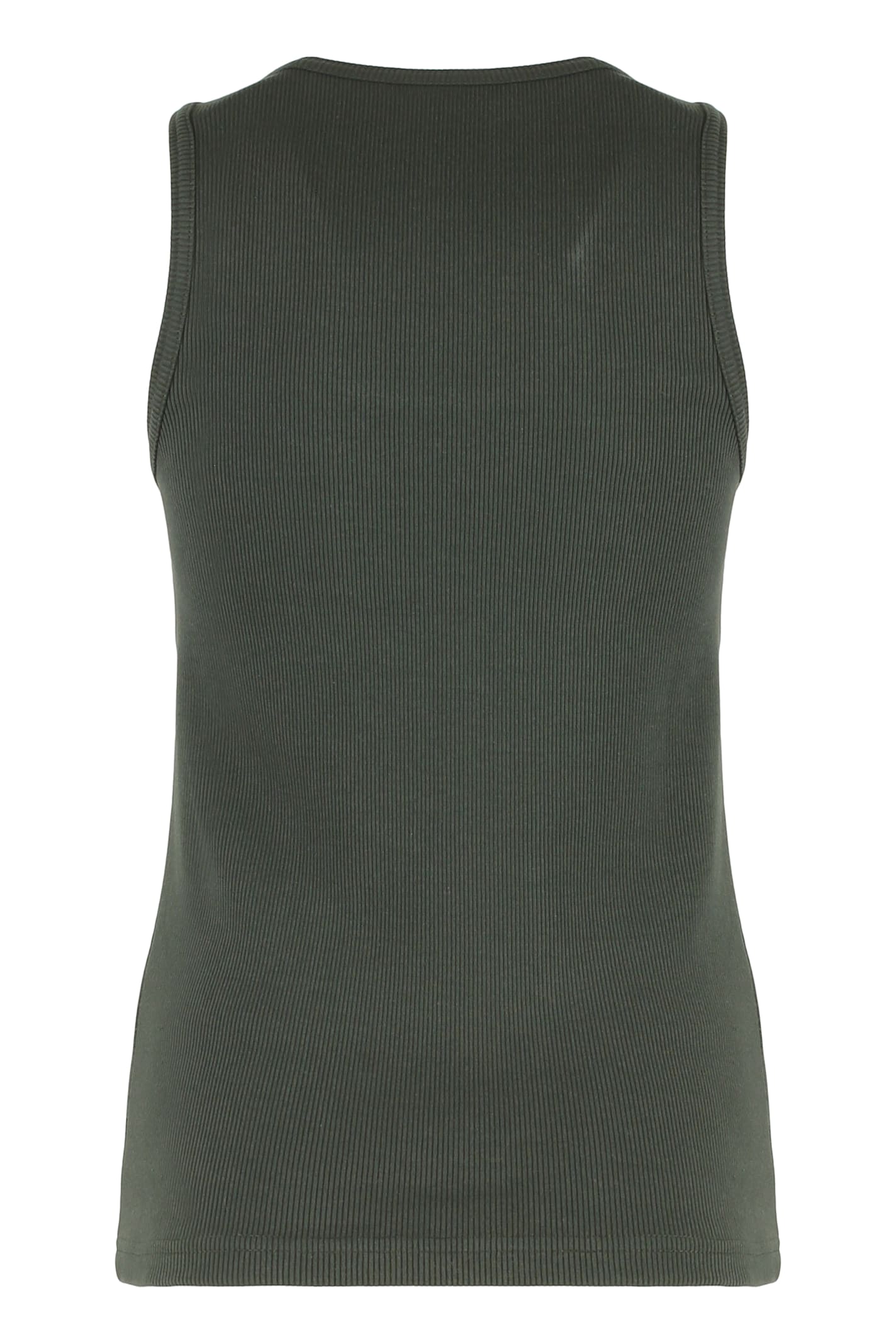 Bottega Veneta Cotton Tank Top In Green
