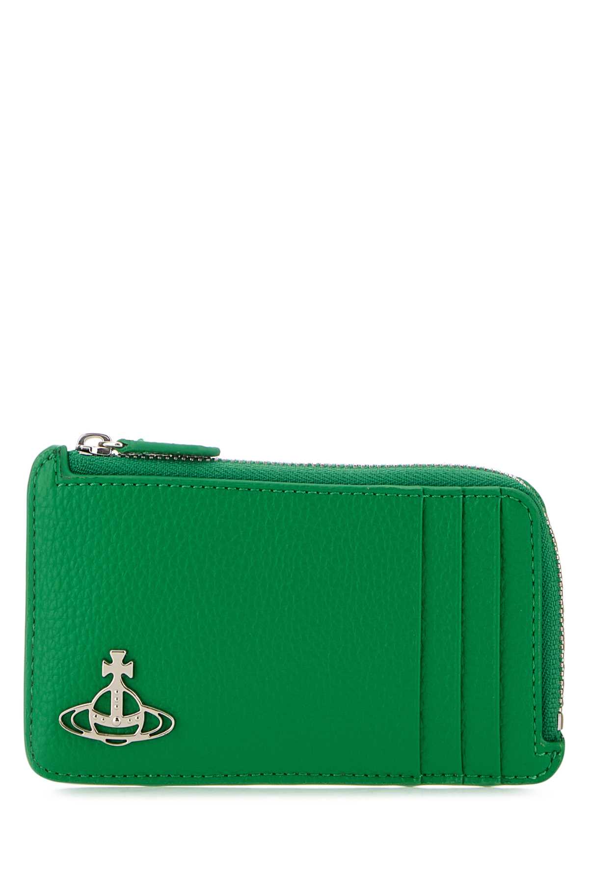 Grass Green Synthetic Leather Card Holder