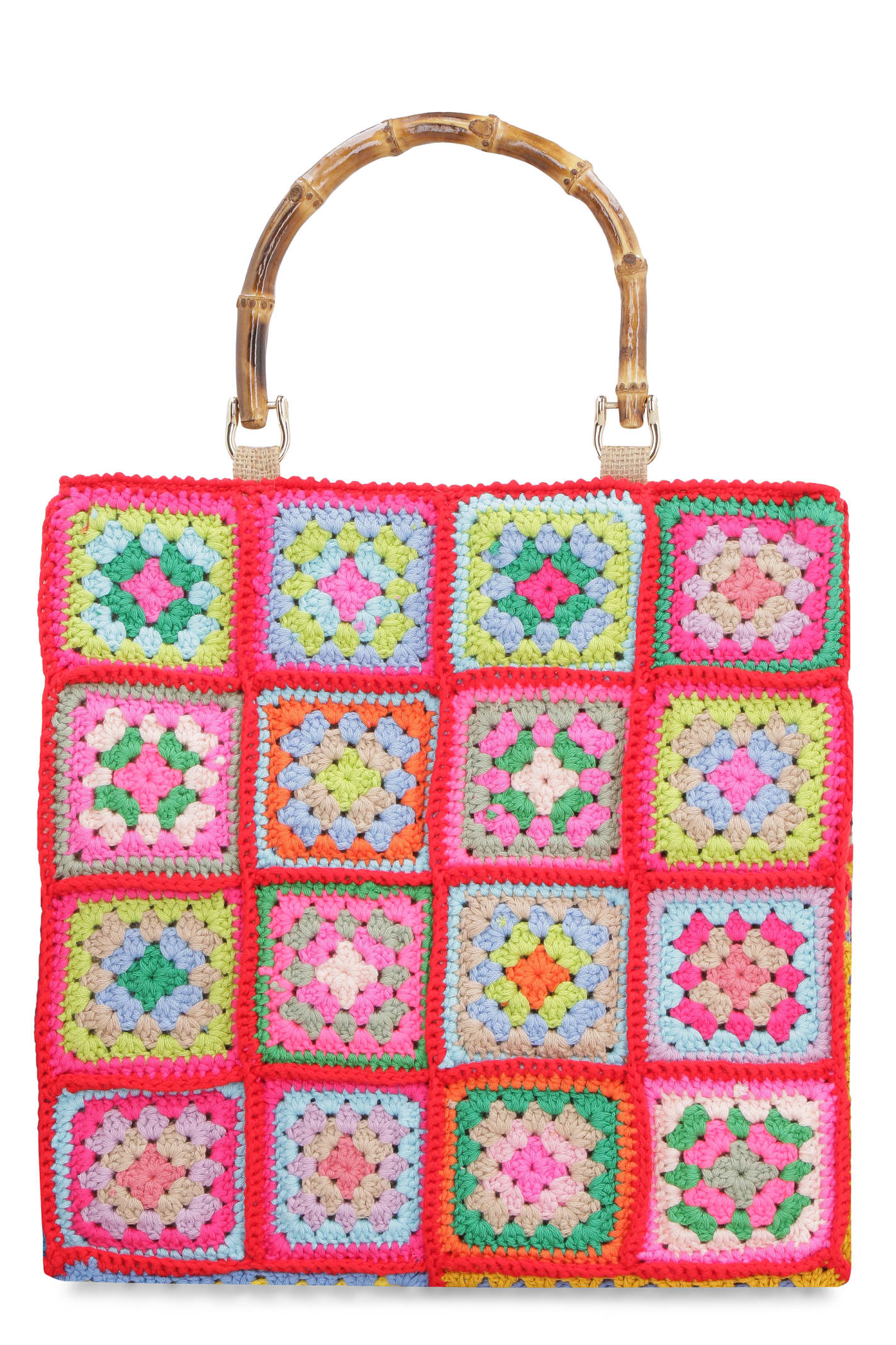 Shop Lamilanesa Xc2 Crochet Effect Bag In Multicolor