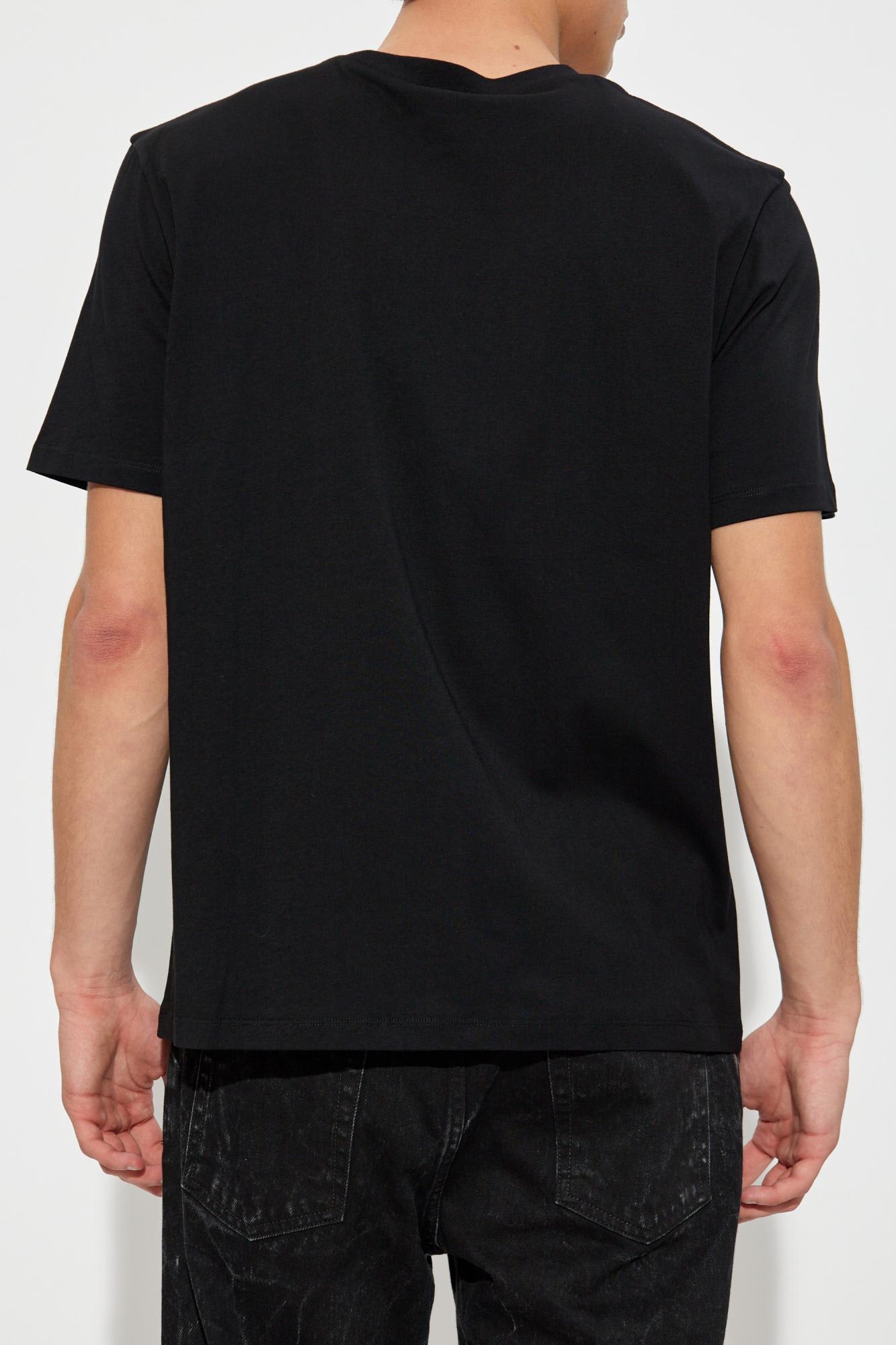 Balmain T-shirt With A Logo And Velvet Finish In Transparent