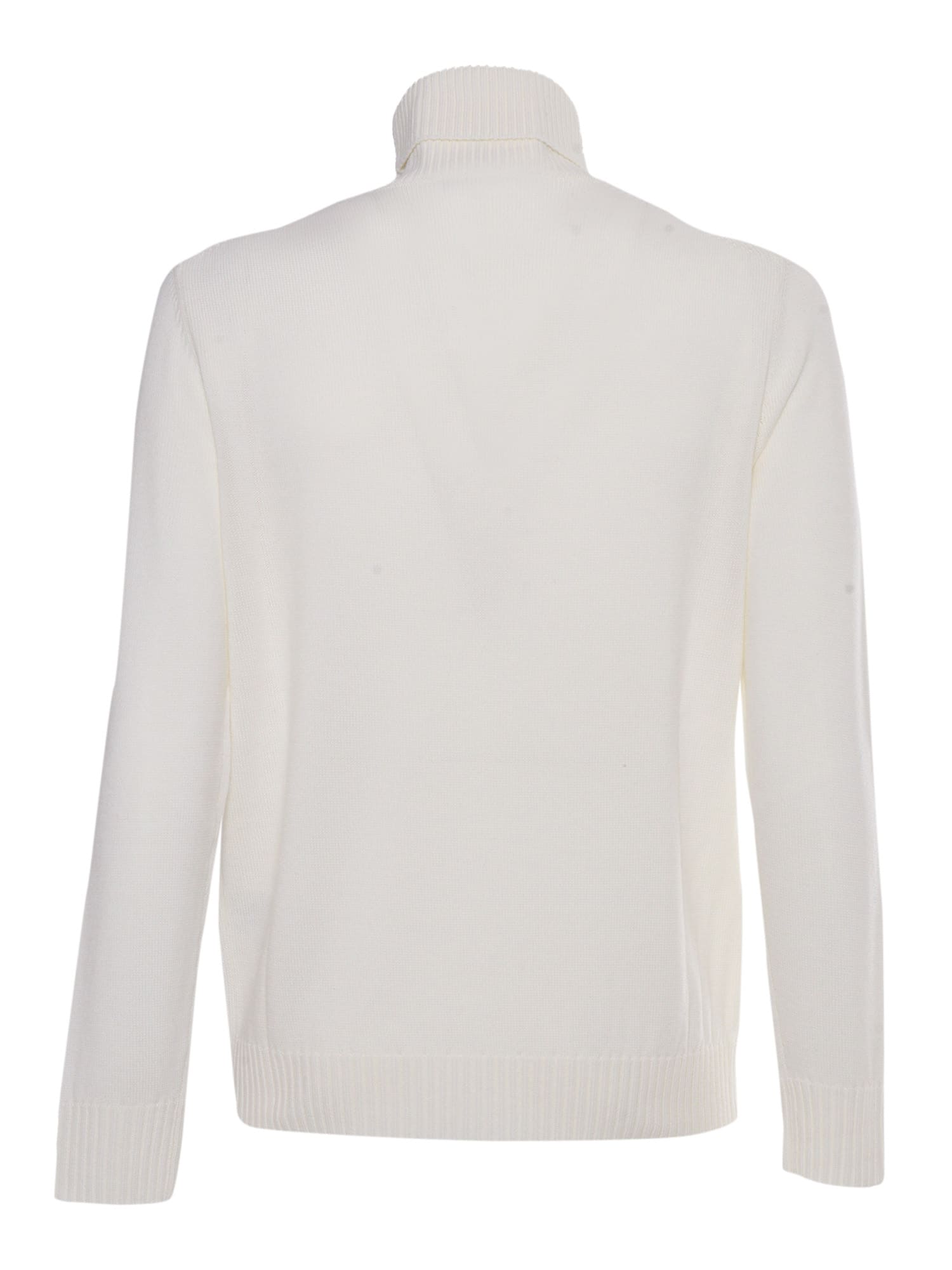 Ballantyne Turtleneck Long Sleeve Sweater In White