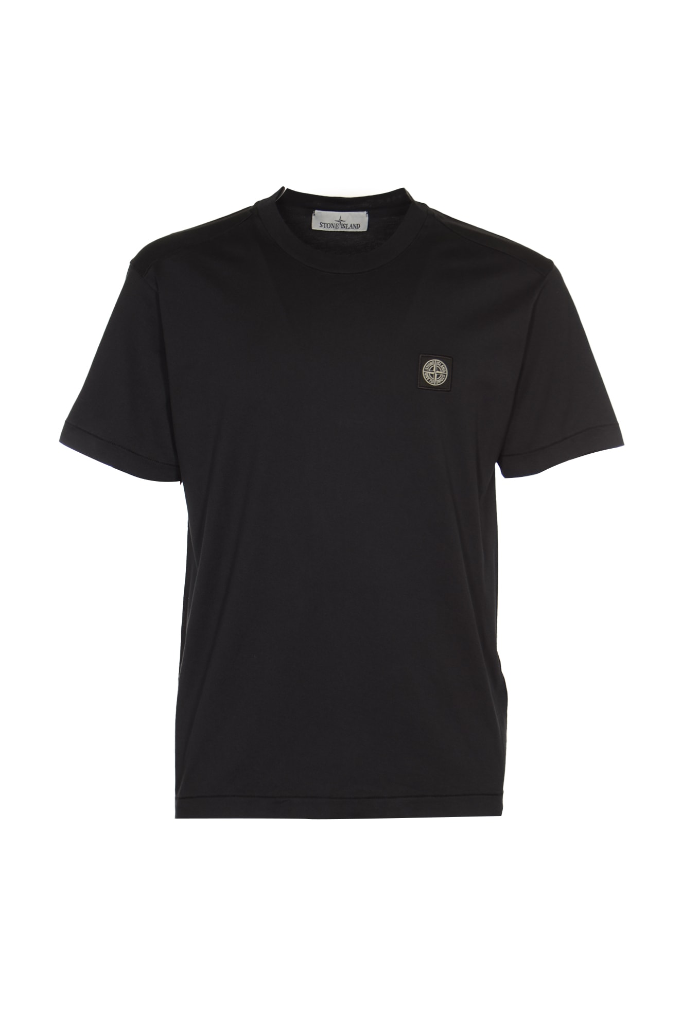Stone Island Logo Patch T-shirt In Navy