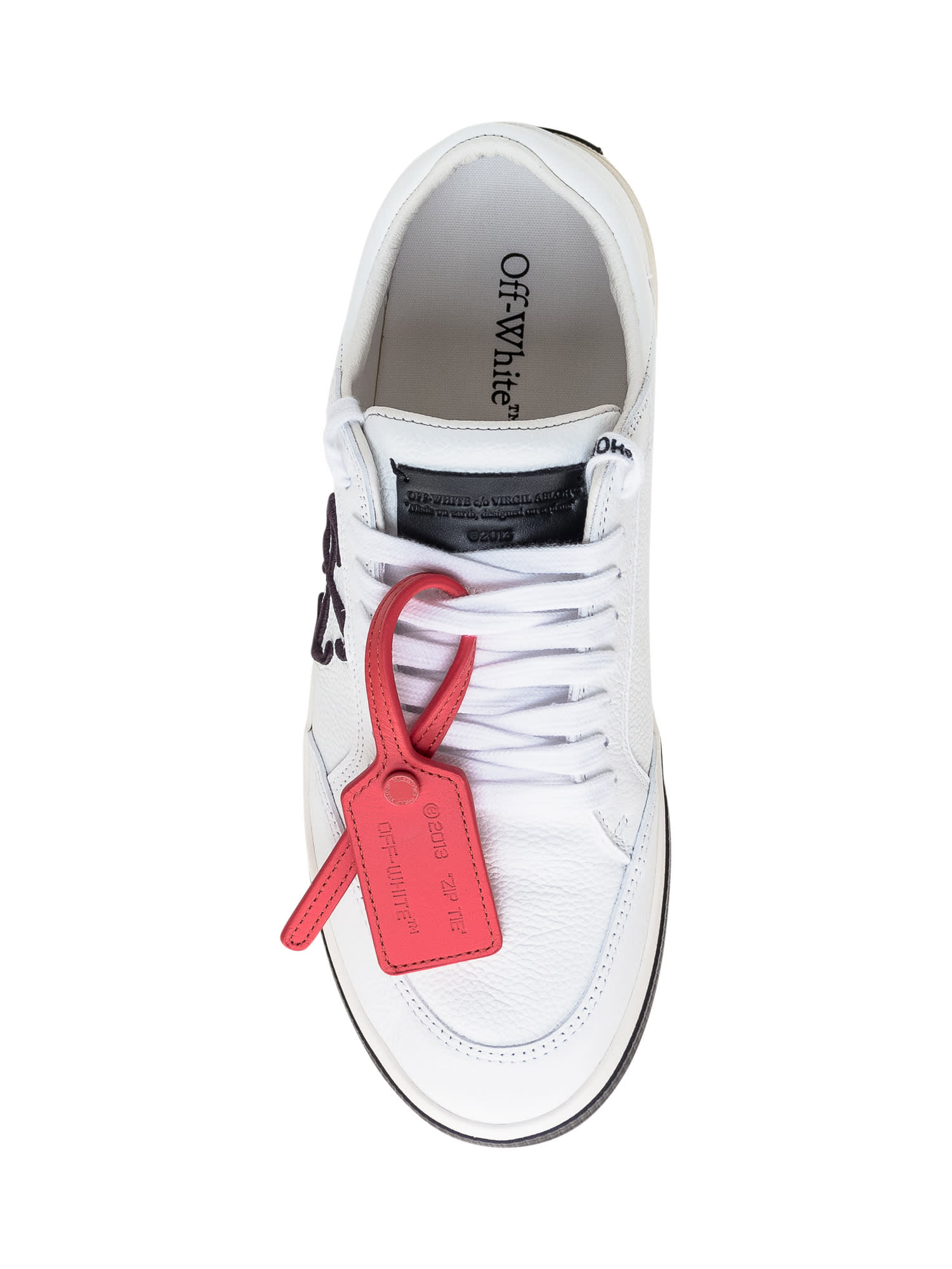 Shop Off-white New Low Vulcanized Sneakers In White Black