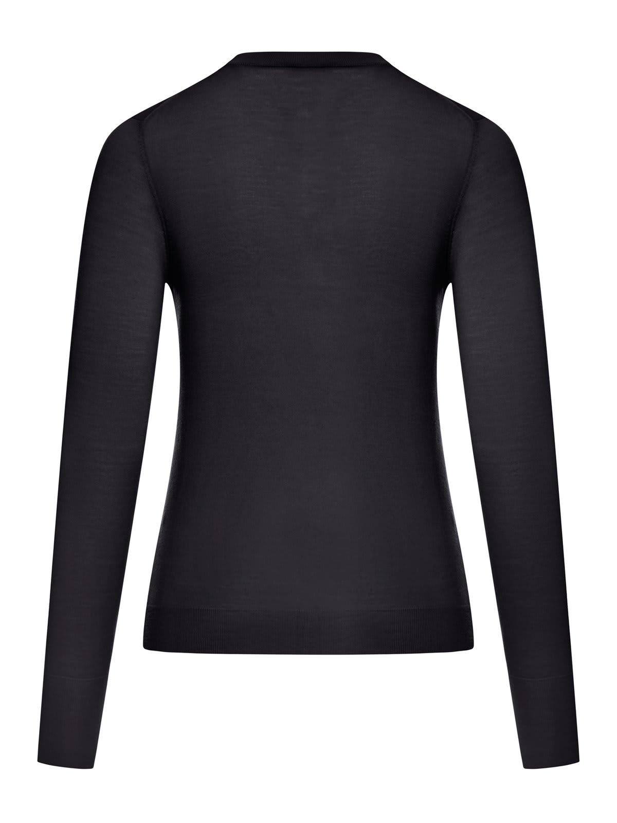 Shop Roberto Collina Crewneck Knit Sweater In Black