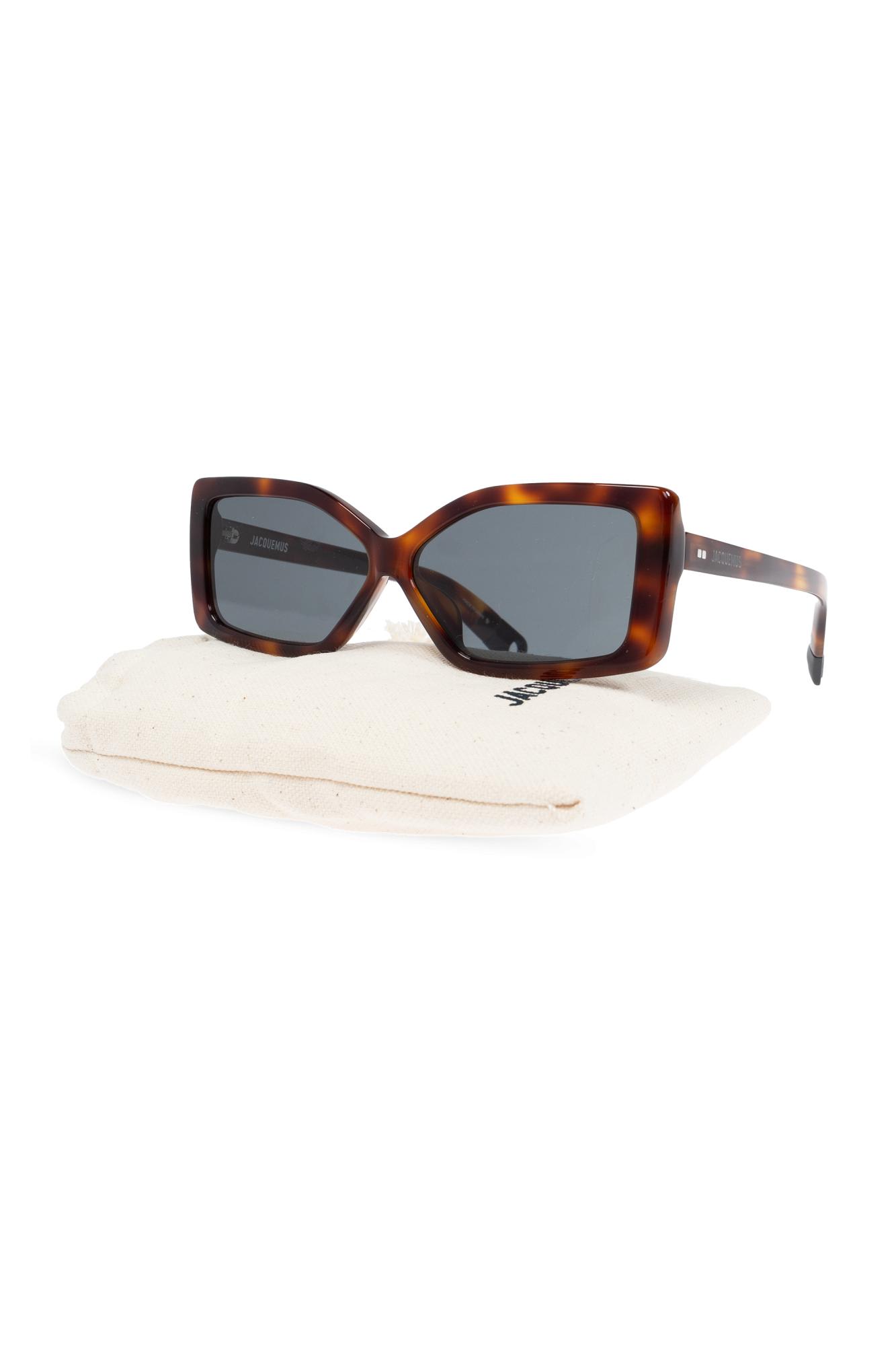 Shop Jacquemus Sunglasses In Brown