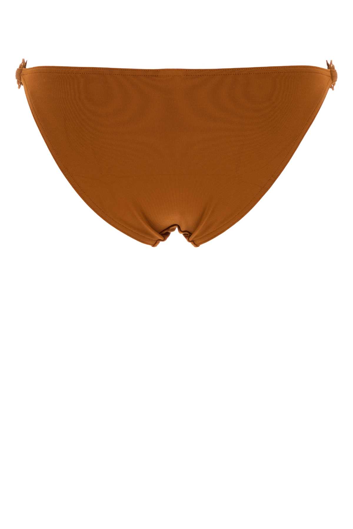 Eres Women Caramel Stretch Nylon Abordage Bikini Bottom In Brown