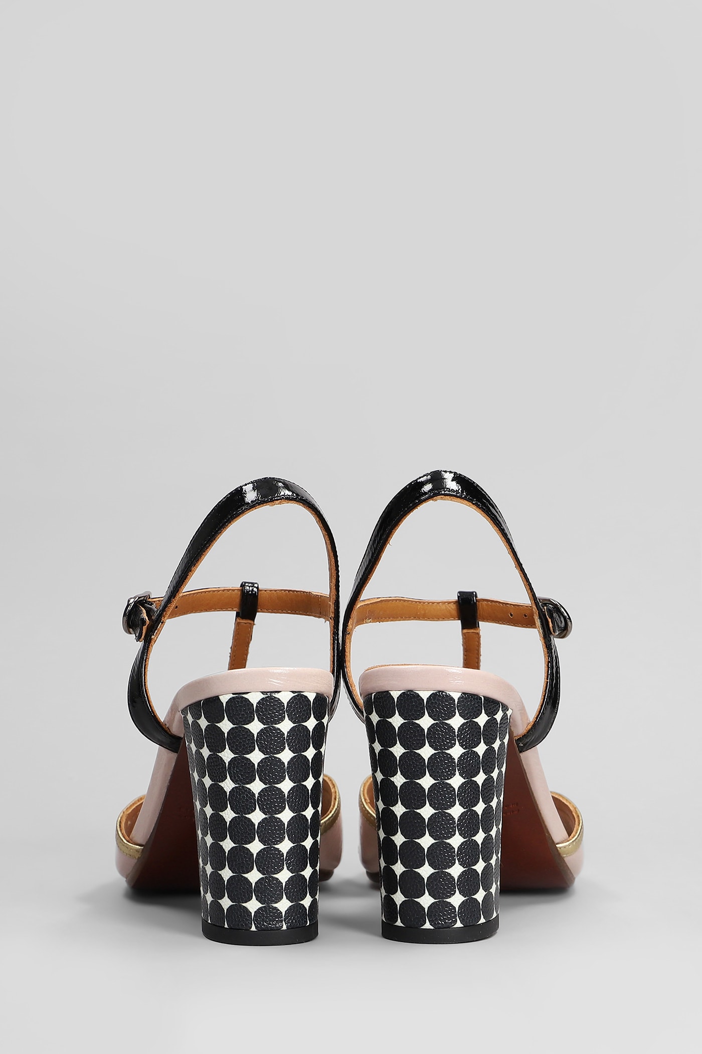 Chie Mihara Bemon Sandals In Rose-pink Leather In Black