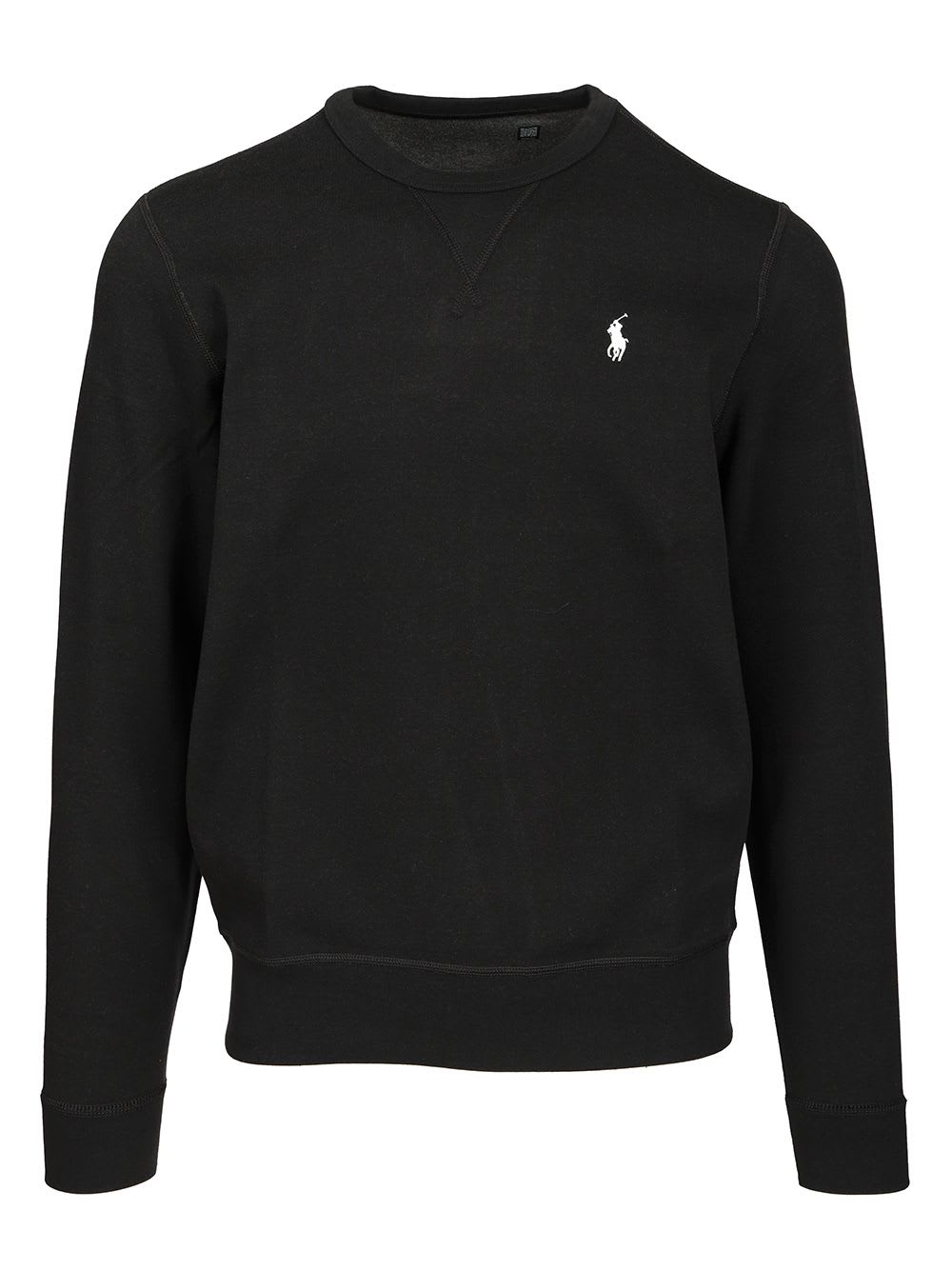 Polo Ralph Lauren Ribbed Crew Neck Sweater With Long Sleeves In Black