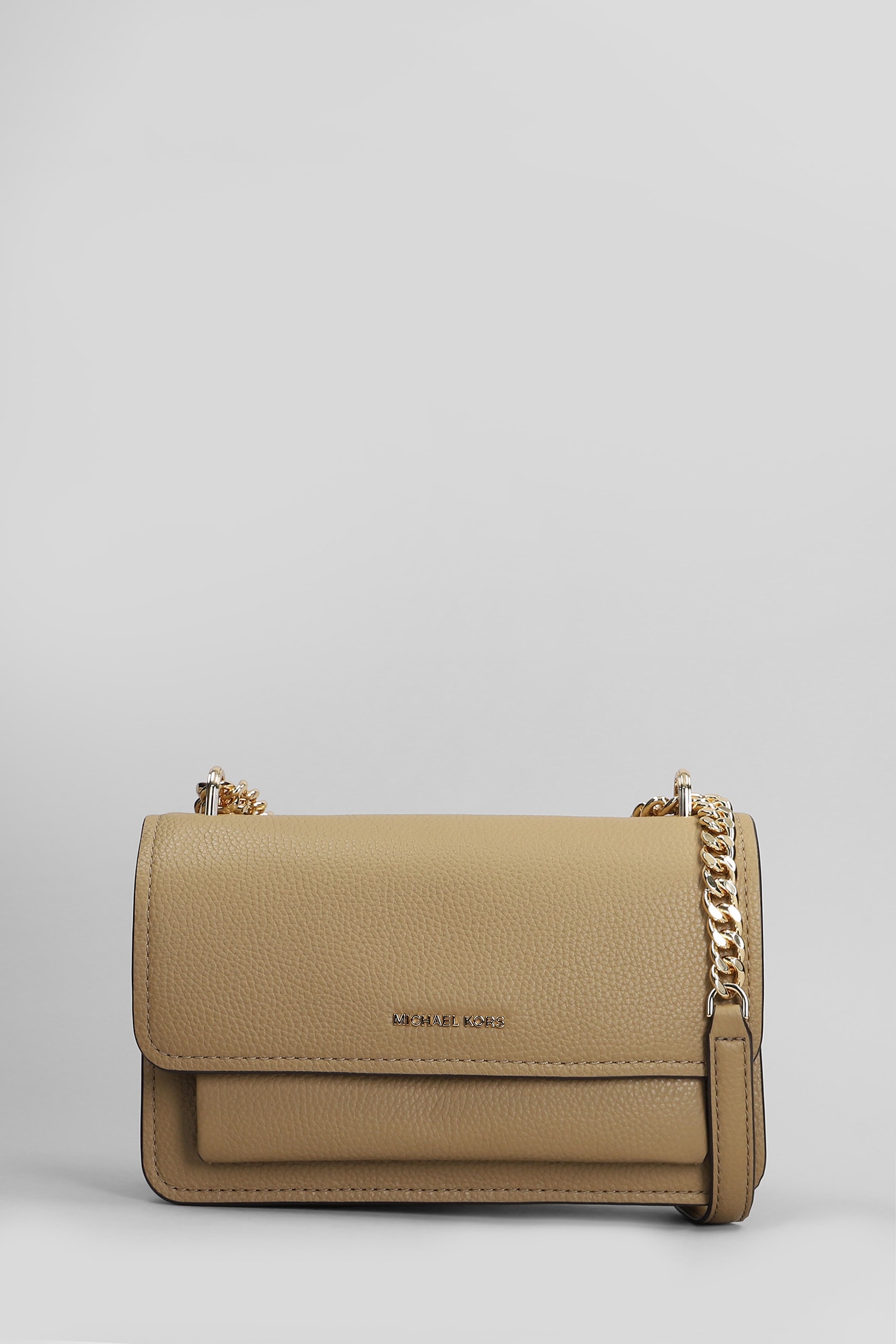 Claire Shoulder Bag In Taupe Leather