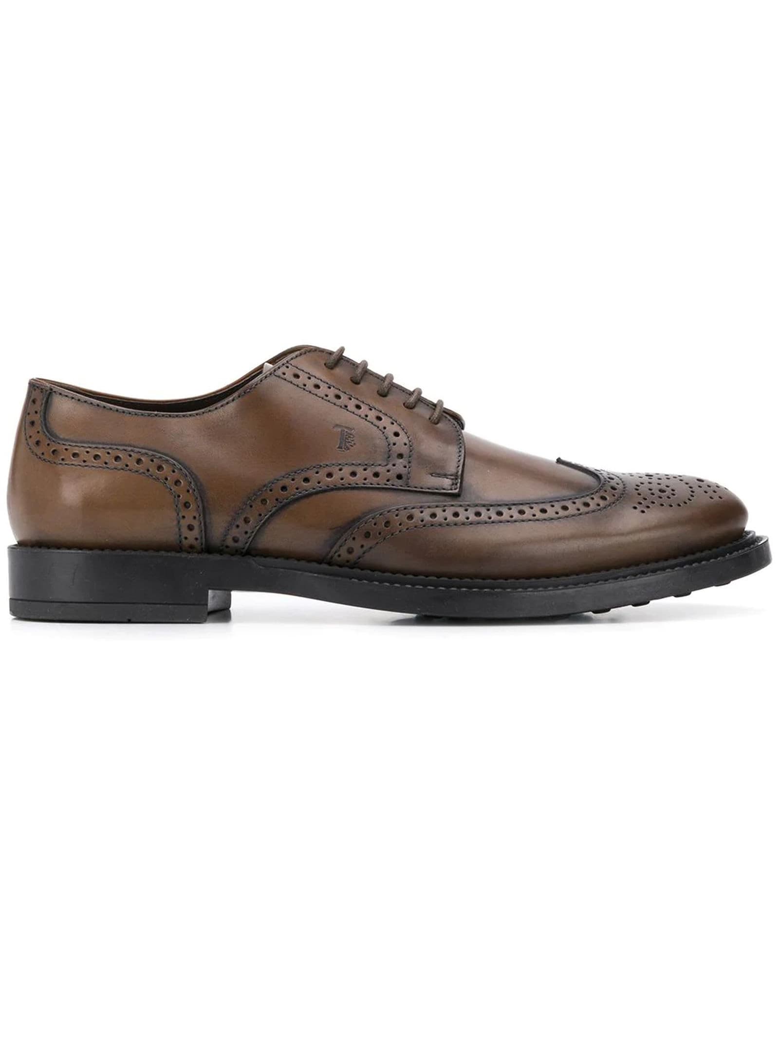 Tods Lace Ups In Brown Smooth Leather