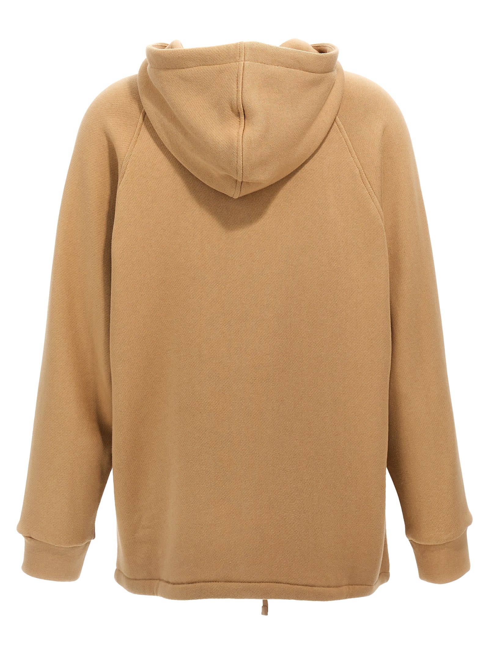 Shop Gucci Web Tape Hoodie In Beige