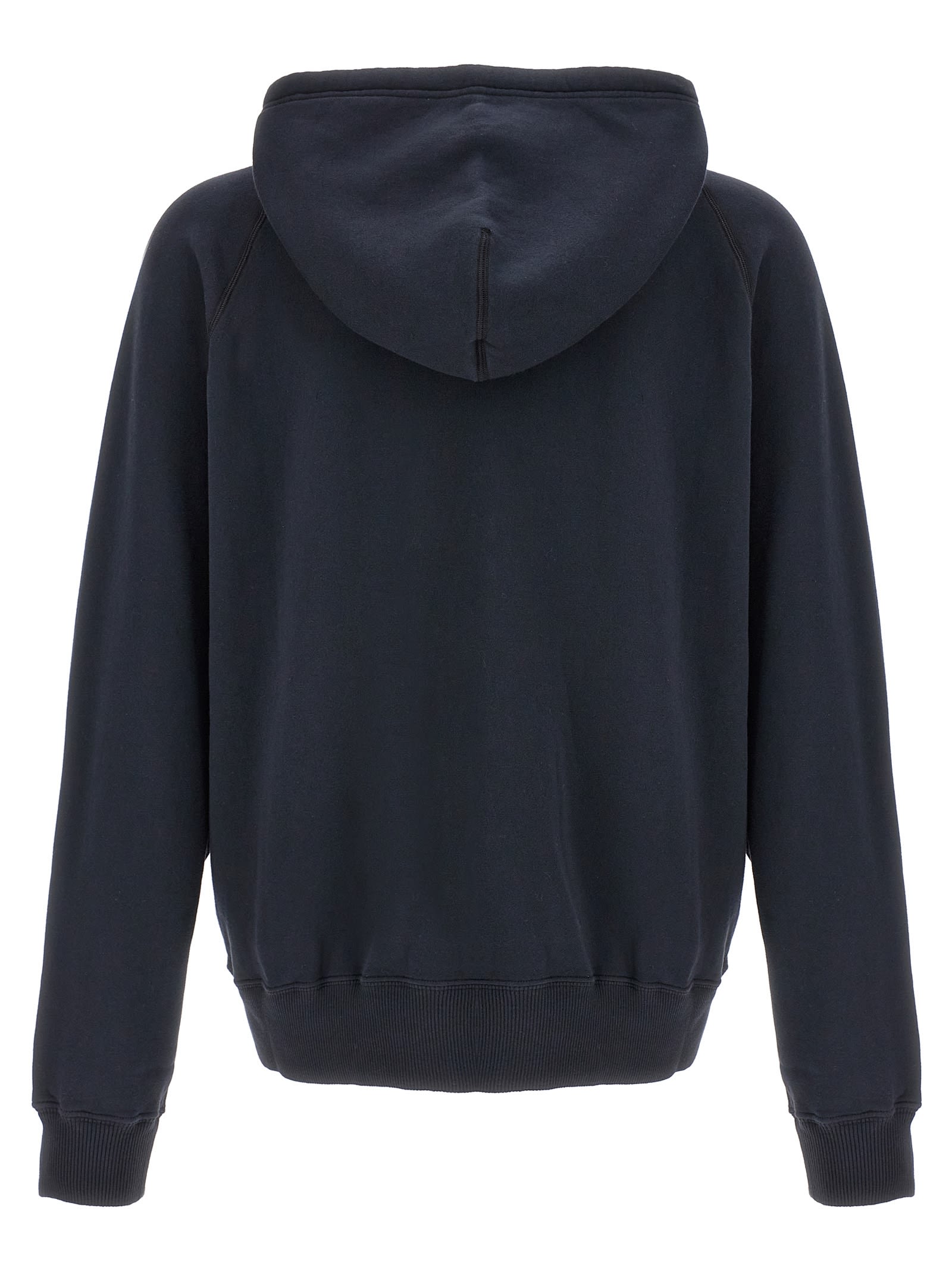 Shop Tom Ford Vintage Garment Dyed Hoodie In Blue