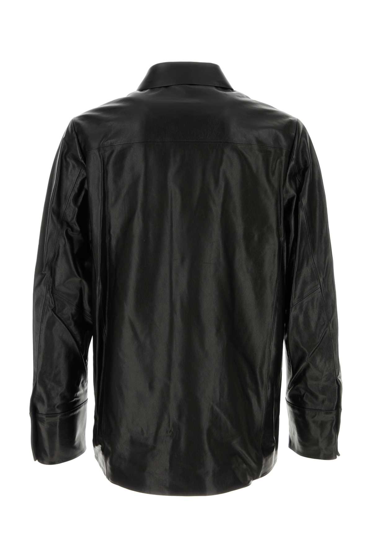 Entire Studios Black Legacy Leather Shirt In Black