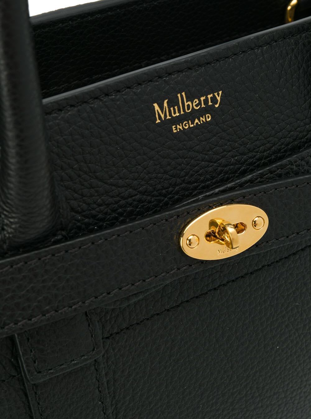 Shop Mulberry Batswater Small Black Leather Handbag  Woman