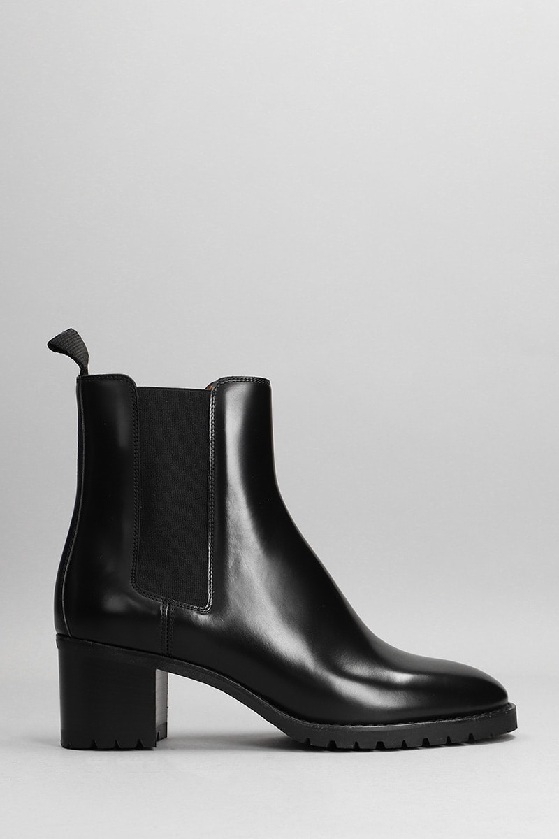 Isabel Marant Dondis Low Heels Ankle Boots In Black Leather