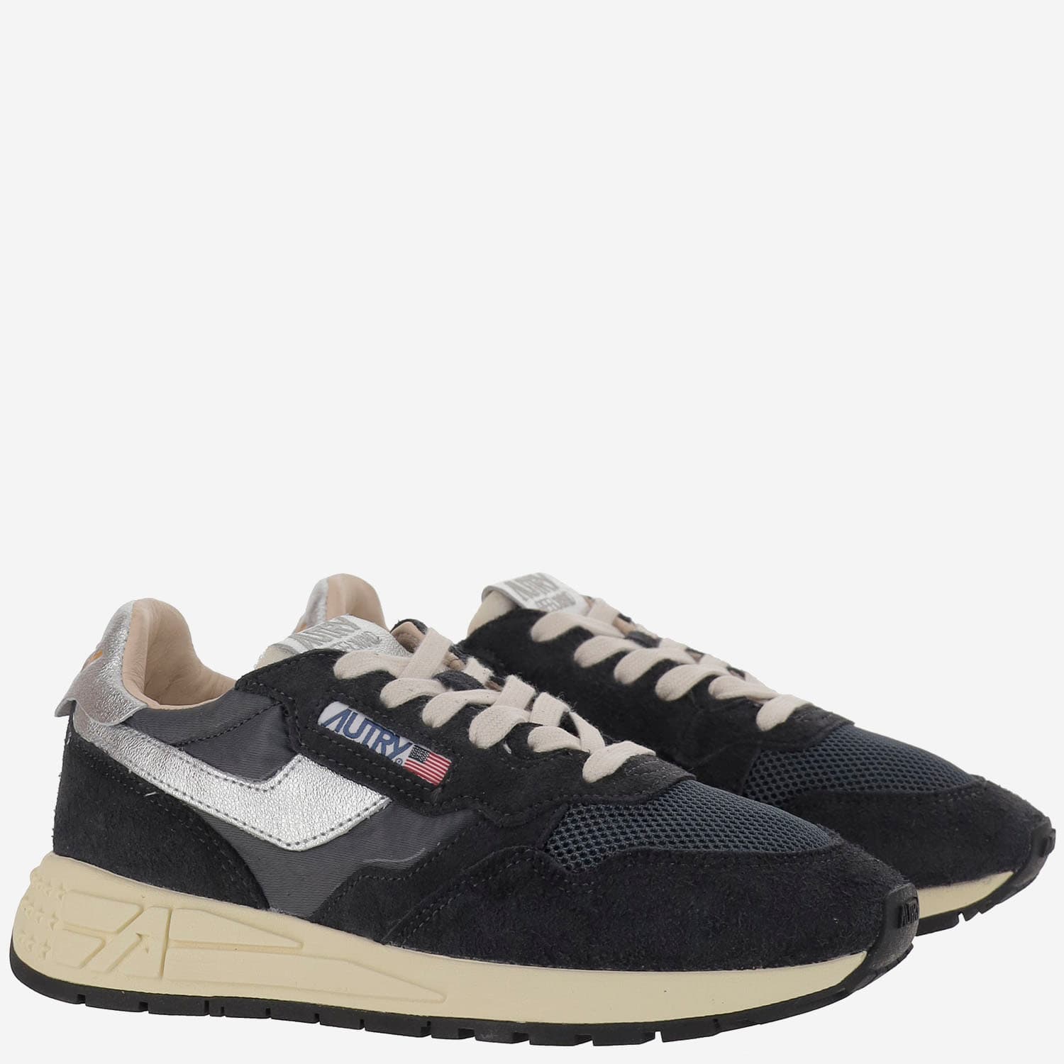 Autry 'reelwind' Blue Low Top Sneakers With Logo Patch On Tongue And Side And Logo Lettering On The Heel