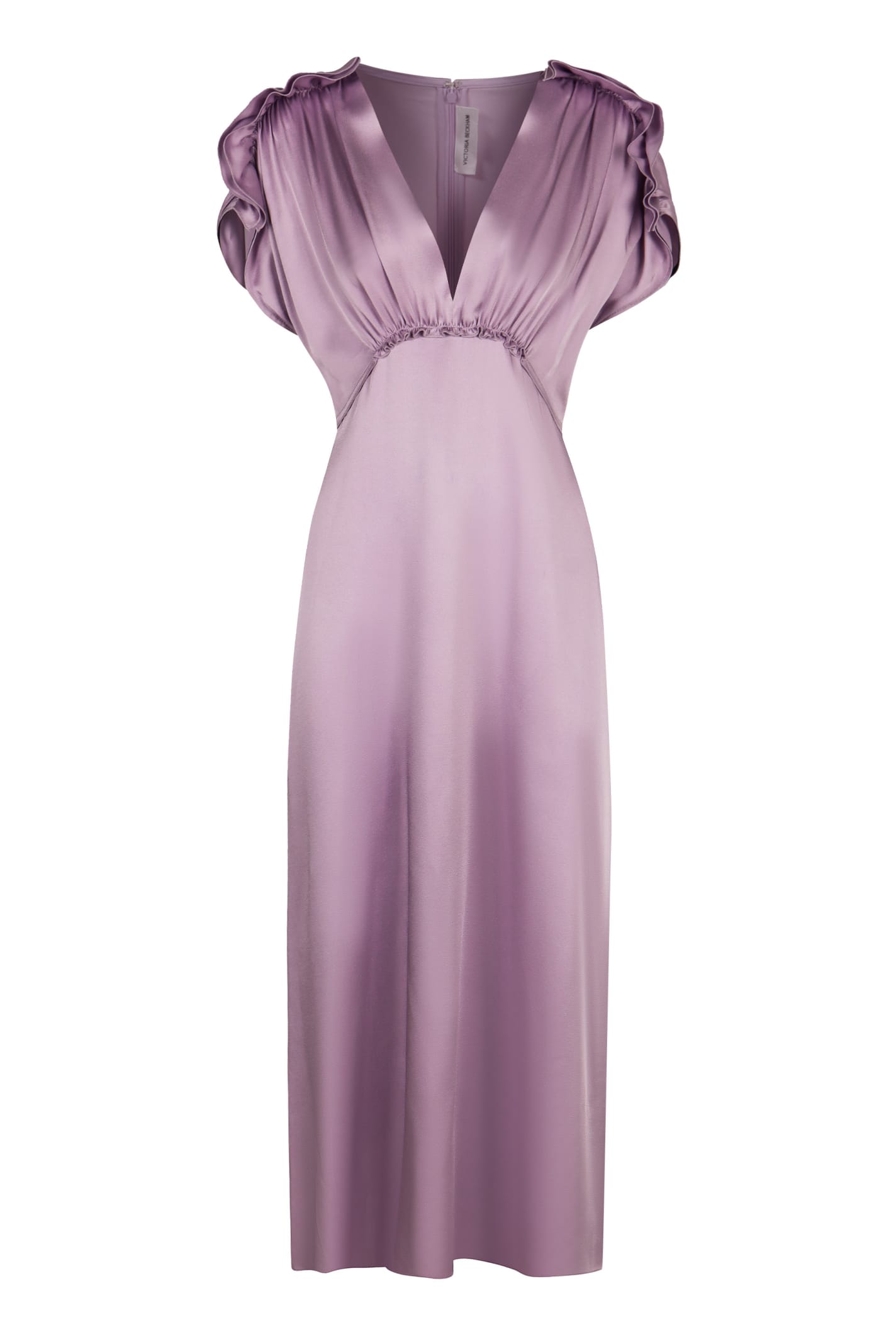 Victoria Beckham Satin Dress In Purple