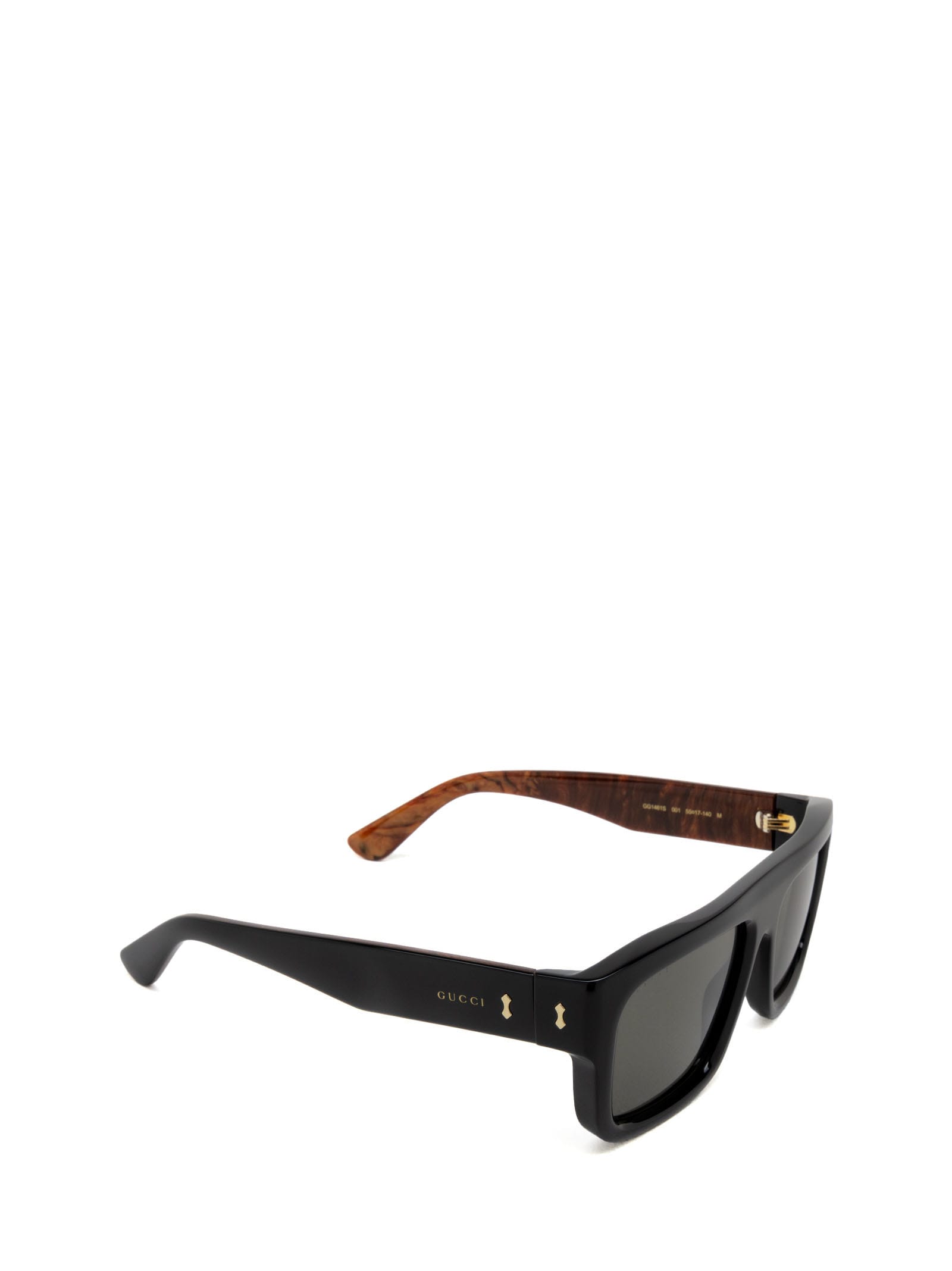 Shop Gucci Gg1461s Black Sunglasses