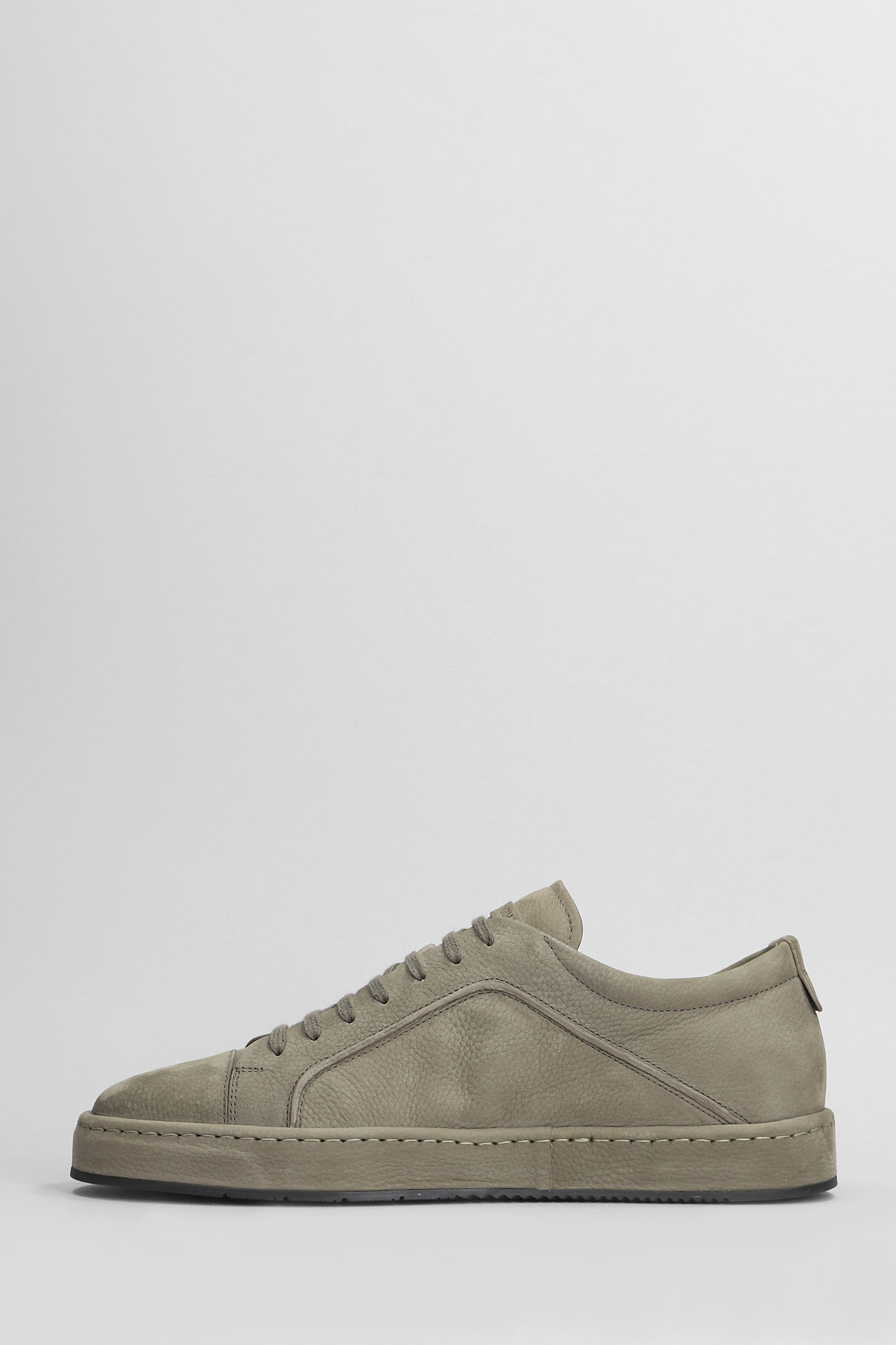 Shop Giorgio Armani Sneakers In Grey Leather