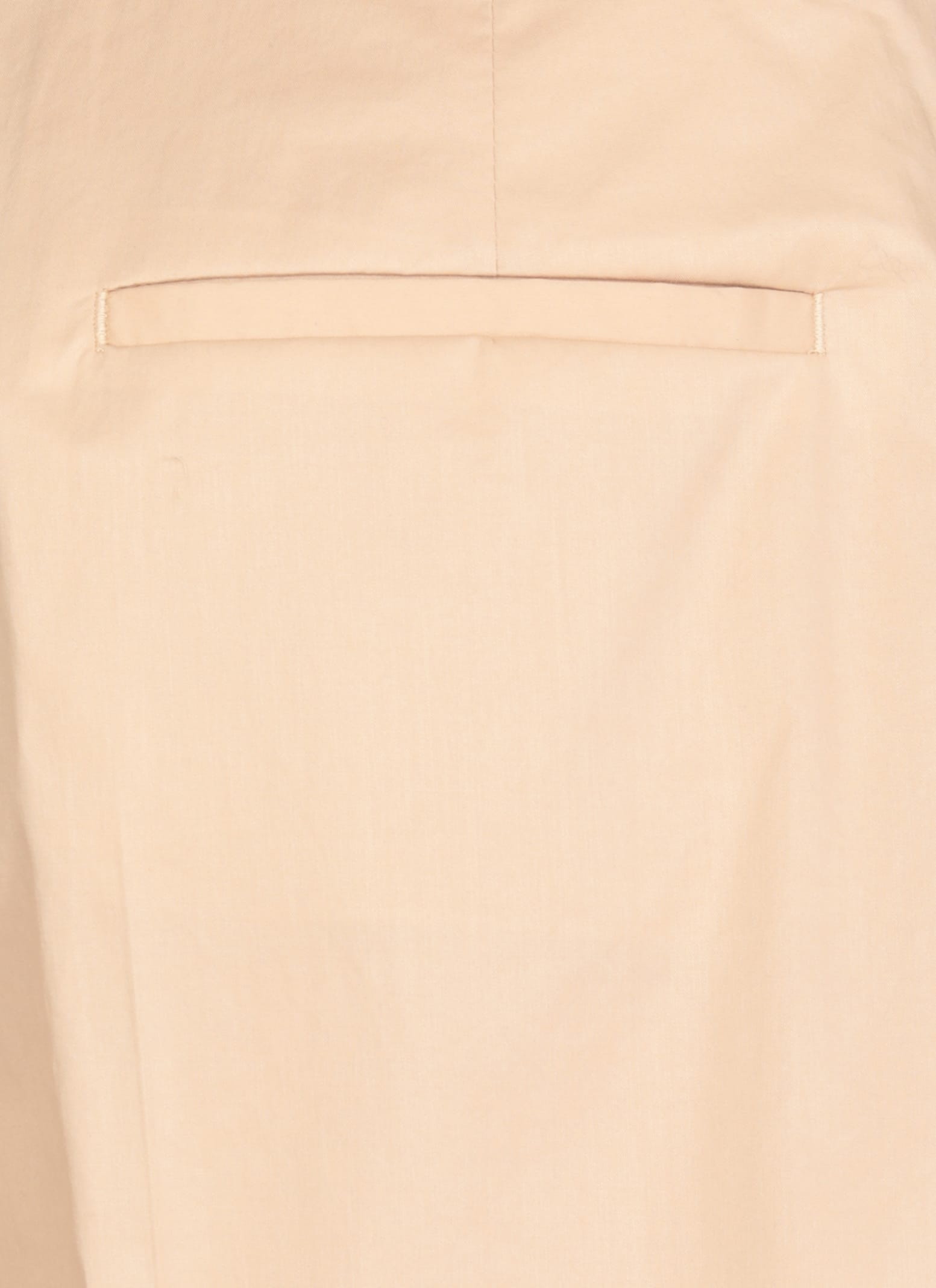 Peserico High Waist Cotton Shorts With Leather Detail In Neutral
