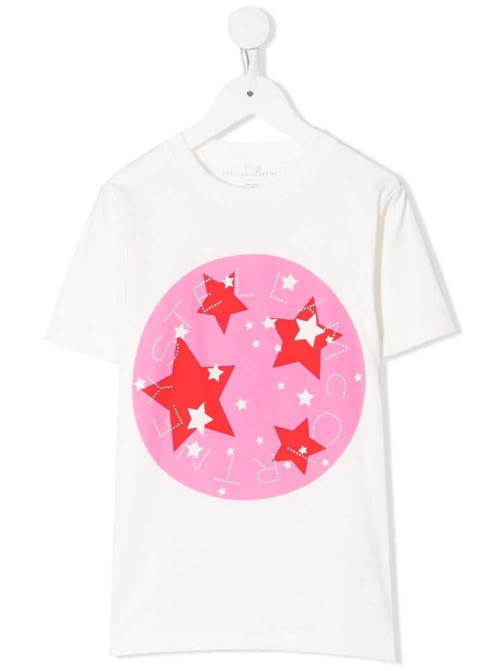 Stella McCartney Kids White Cotton T-shirt With Star Print