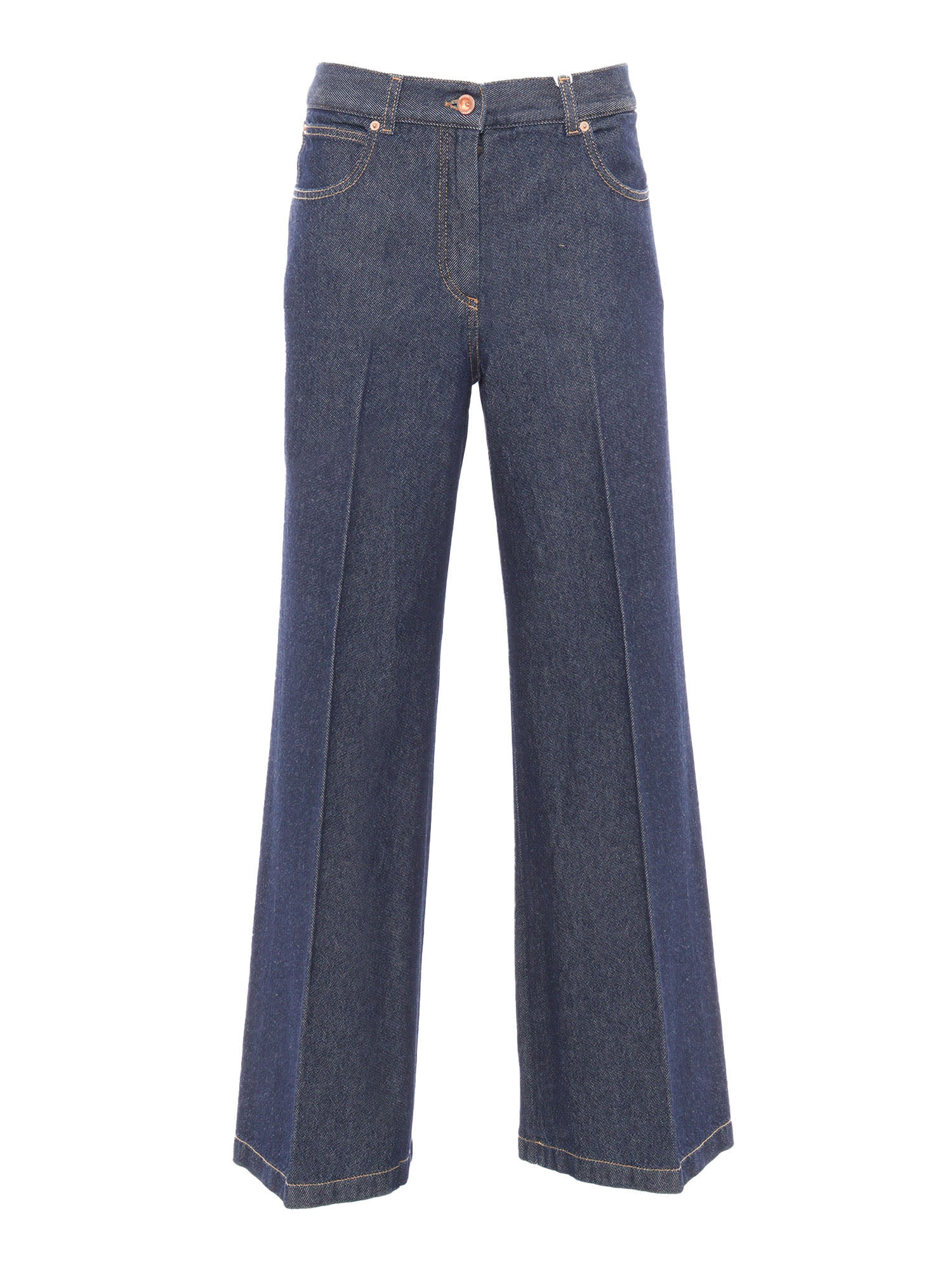 Shop Aspesi Woman Pants In Blue