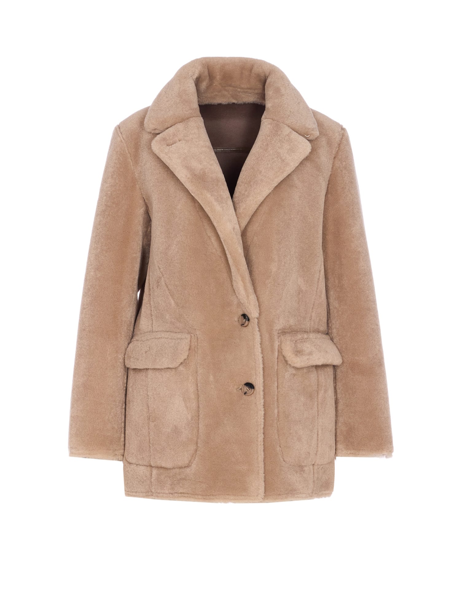 Urbancode Reversible Faux Fur Jacket In Brown