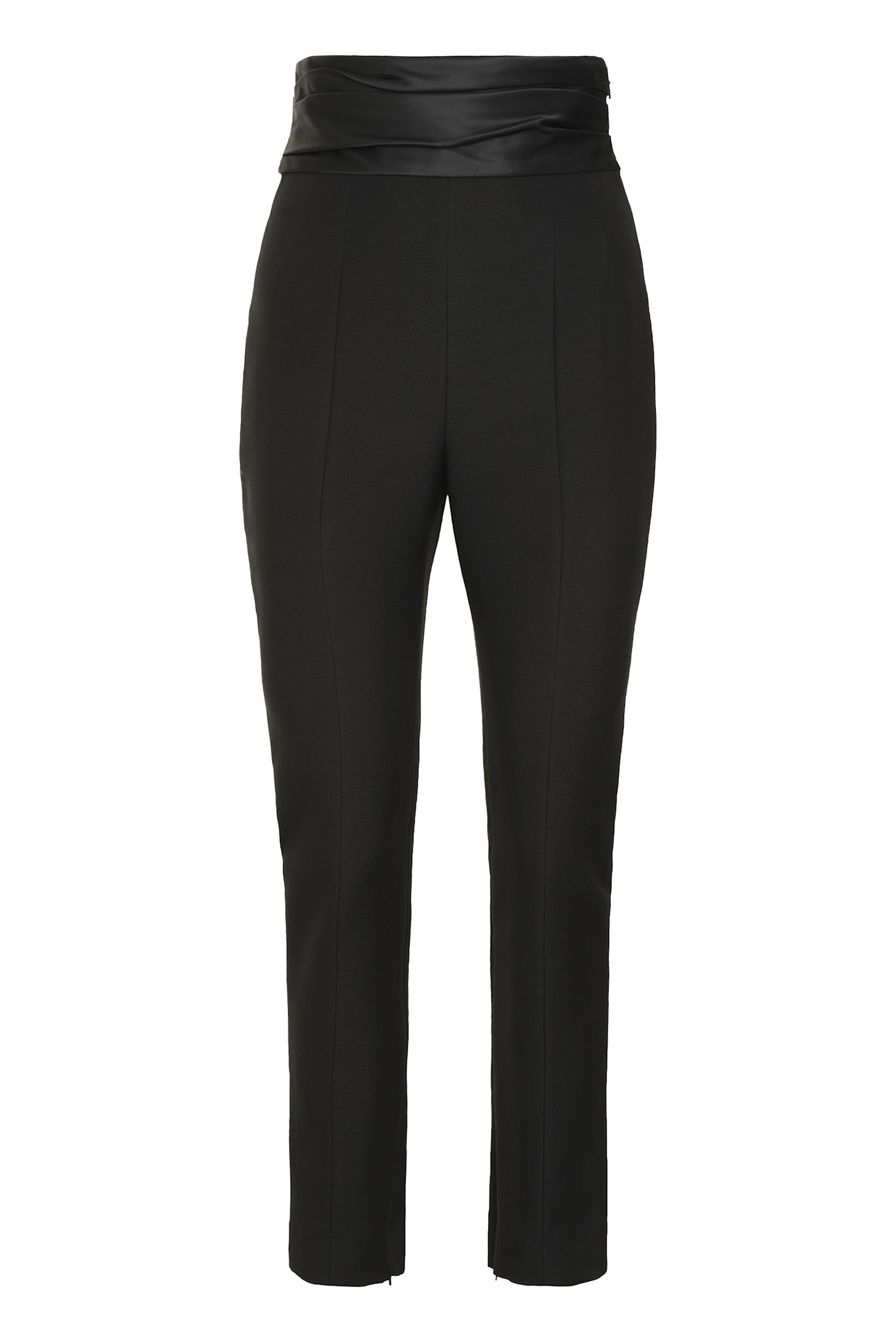 Khaite Lenro Viscose Blend Trousers In Black
