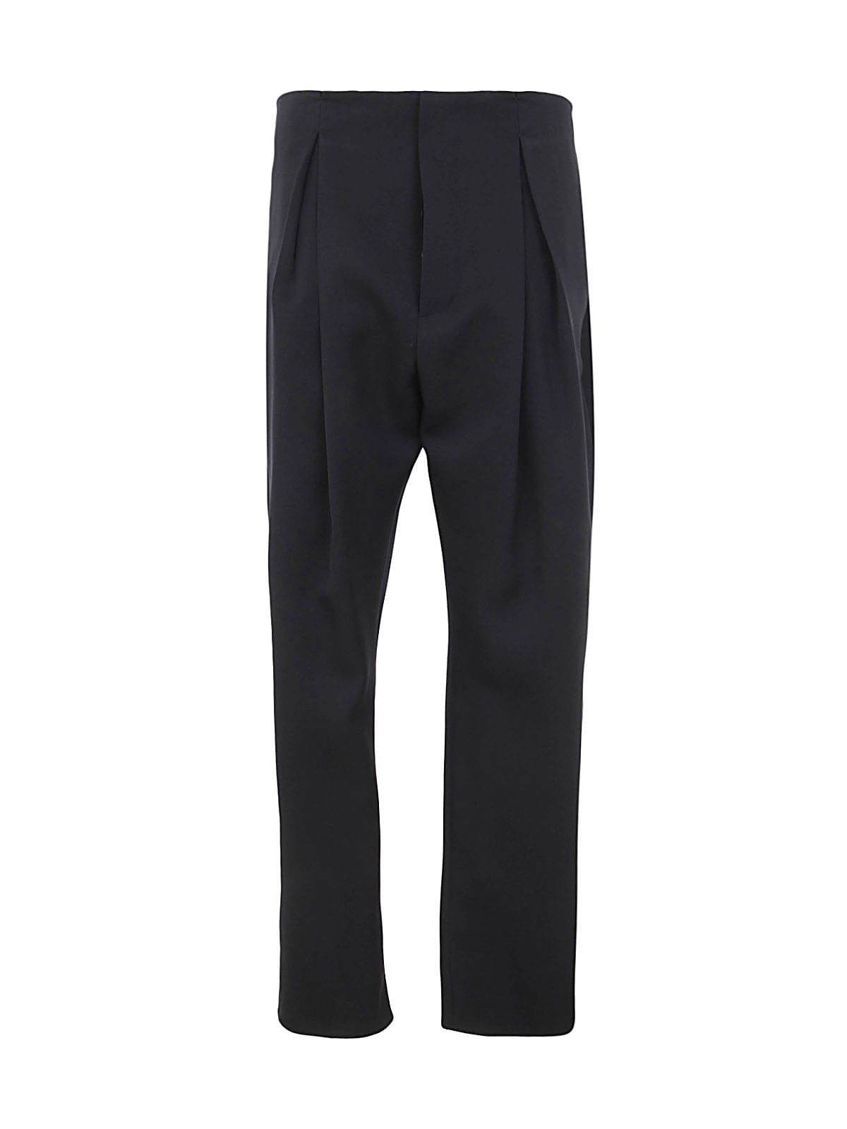 Shop Sapio Wool Trousers Loose Fit In Black