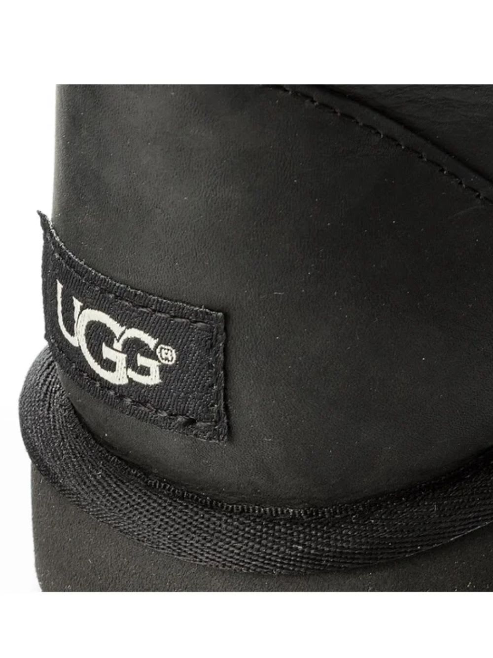 Shop Ugg W Classic Short Leather Shoes In Blk Black