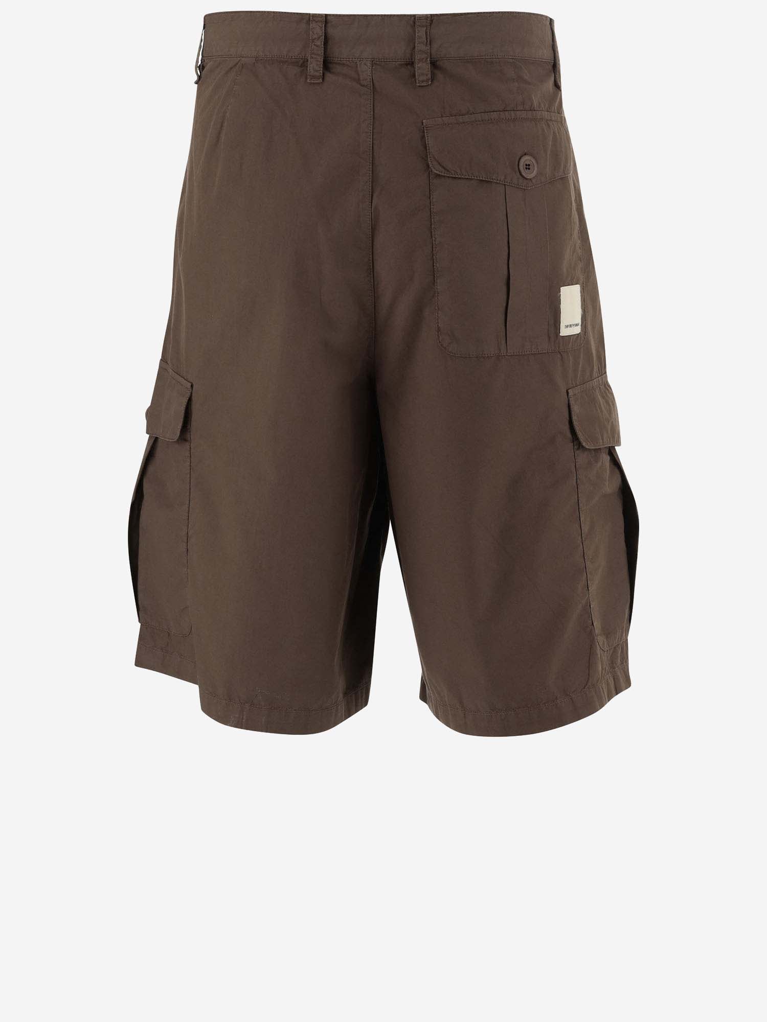 Shop Emporio Armani Cotton Bermuda Shorts