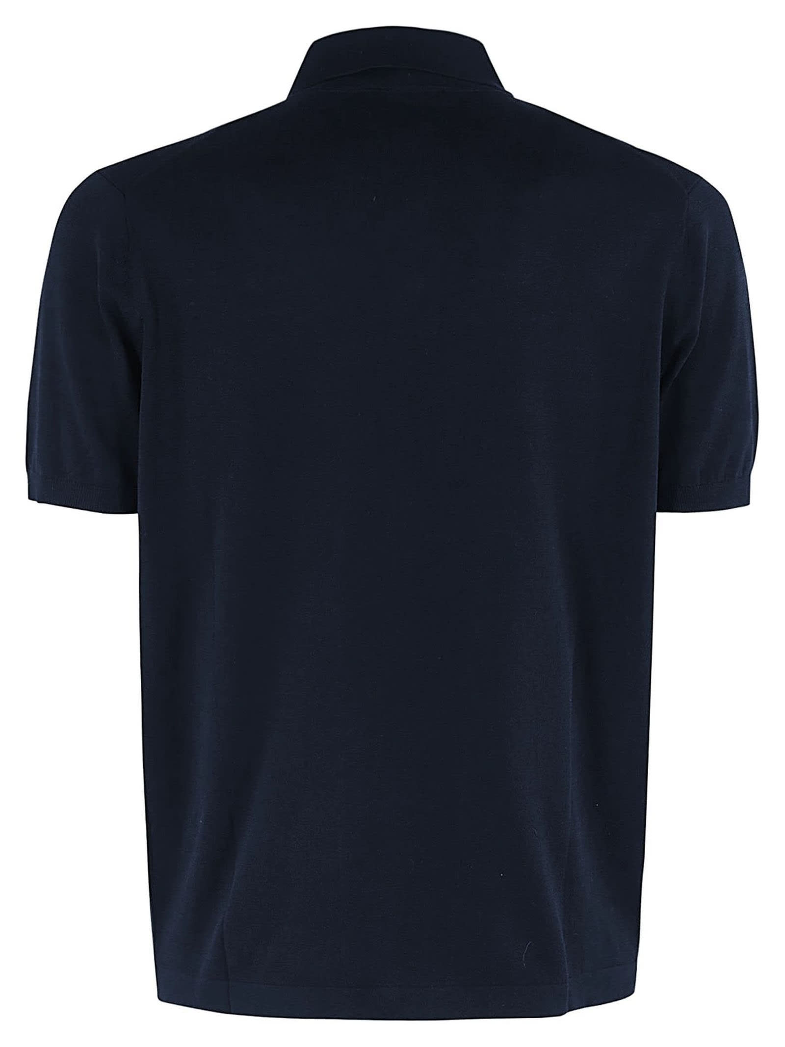 Shop Kangra Blue Cotton Polo Shirt