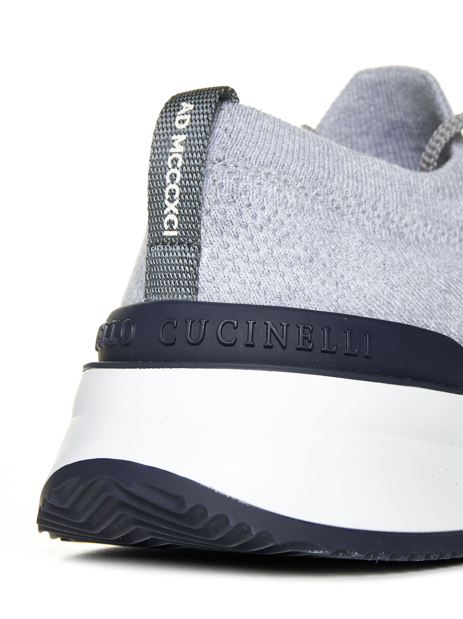 Brunello Cucinelli Sneakers In Silver/fumo