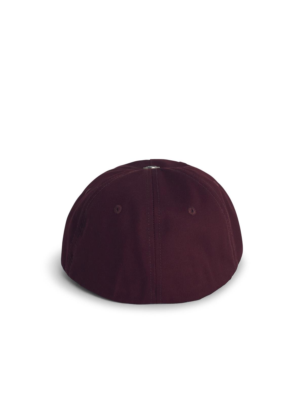 Palm Angels Oval Burgundy Cotton Cap In Bordeaux