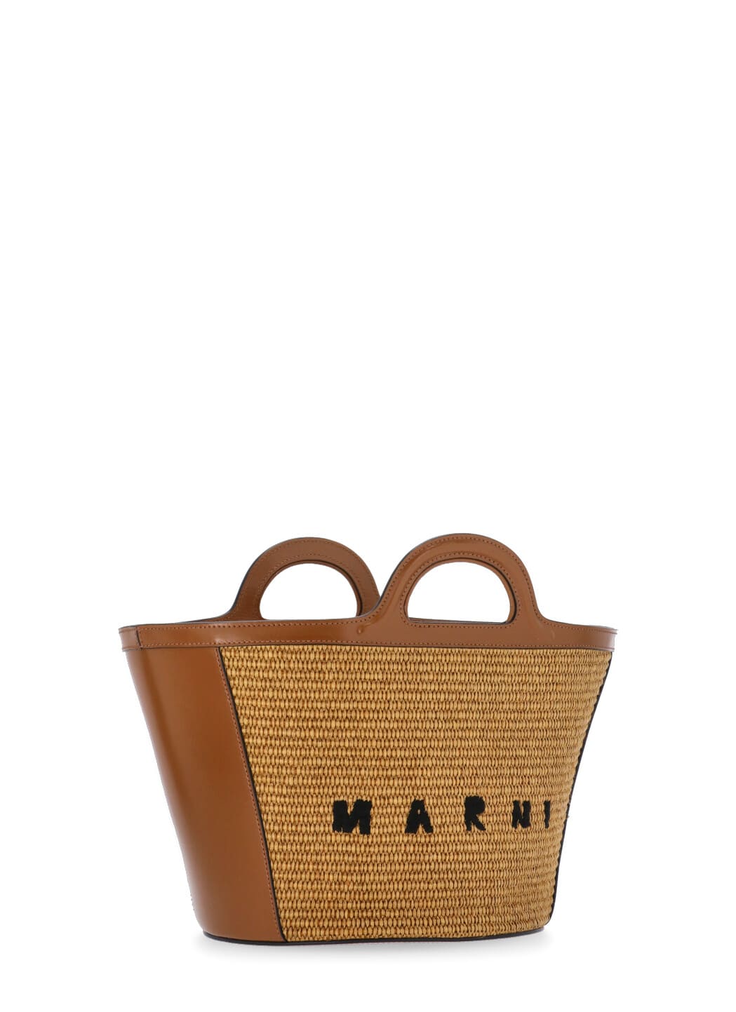 Shop Marni Tropicalia Handbag In Brown