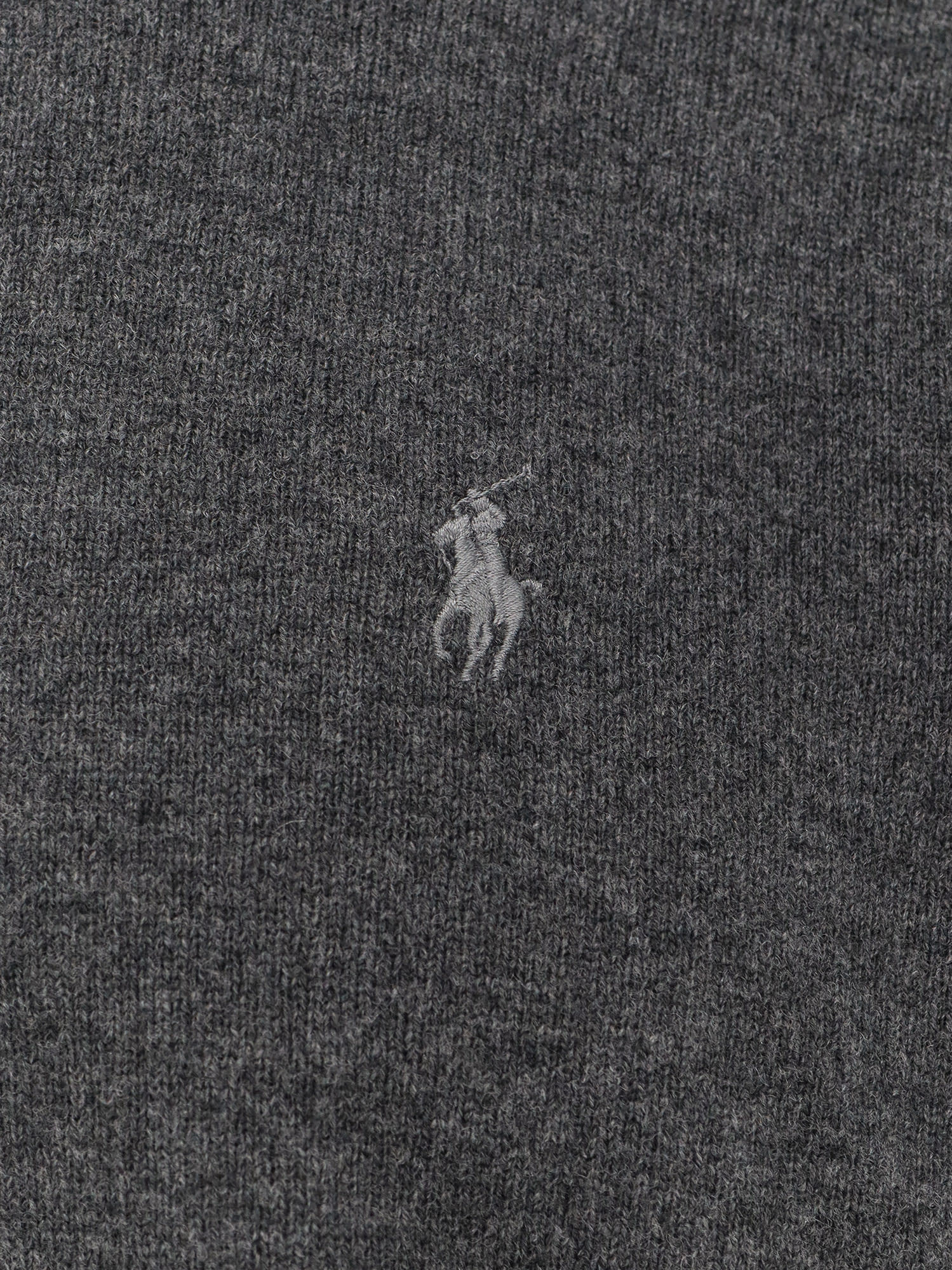 Polo Ralph Lauren Ribbed Cuff Long Sleeve Crew Neck Sweater In Gray