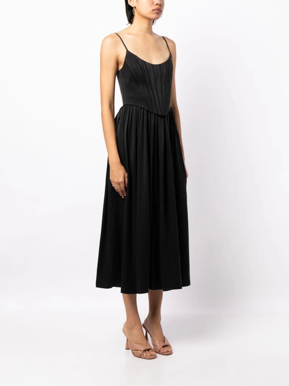 Shop Zimmermann Silk Corset Dress In Blk Black