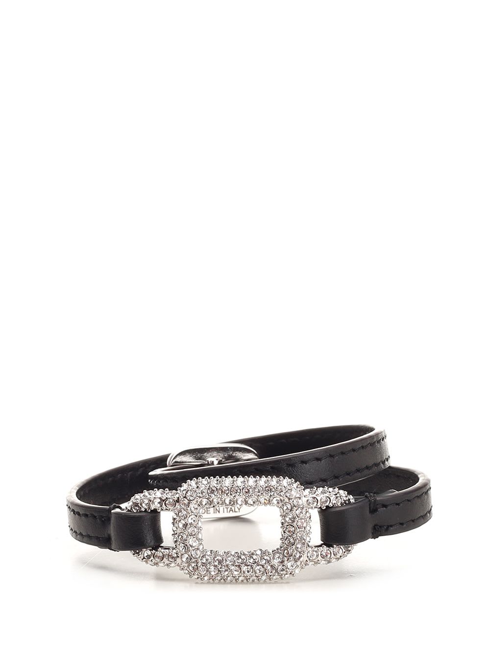 Roger Vivier Viv Choc Strass Bracelet In Black